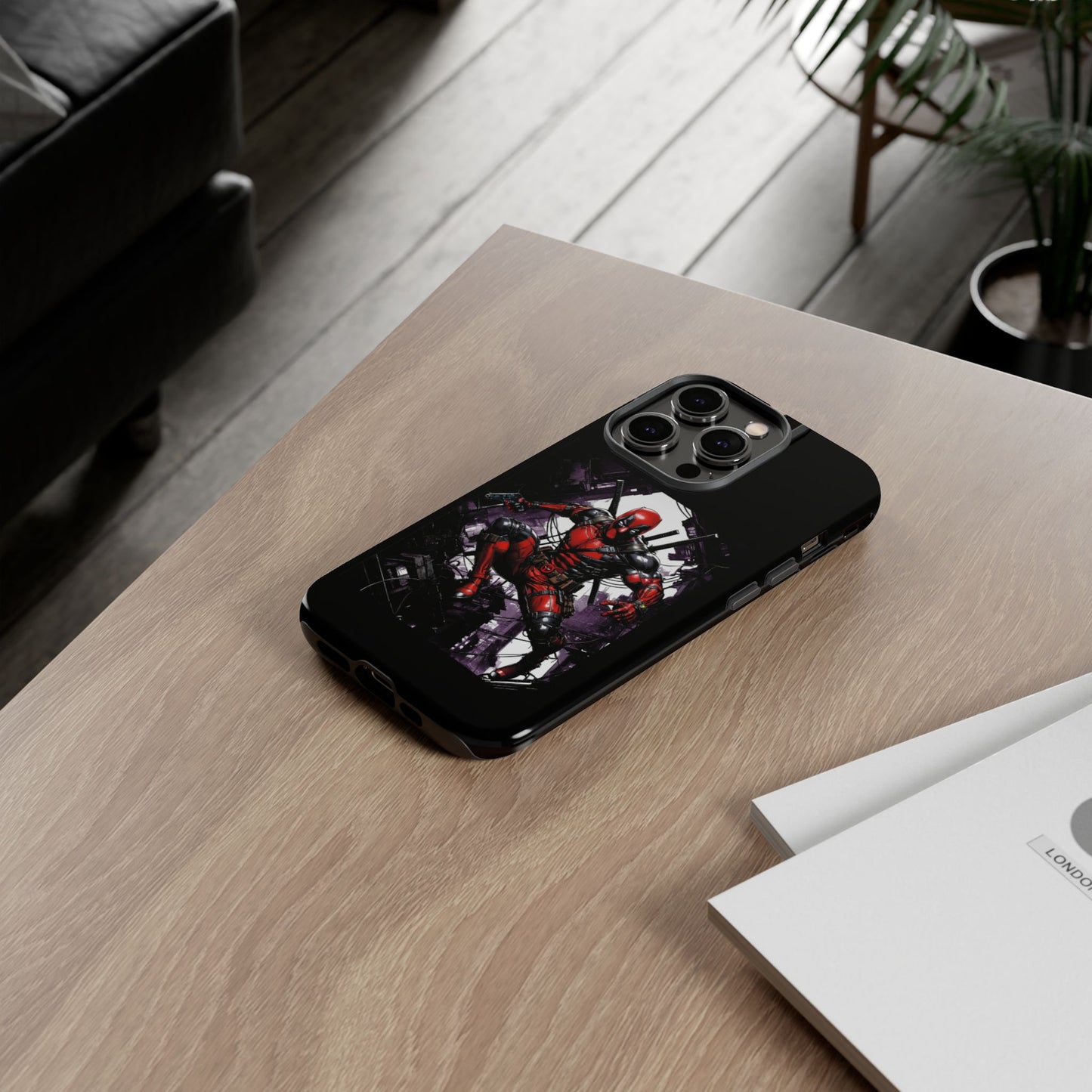 Deadpool Fan Art Tough Cases - Rugged Cell Phone Case, T-Shirt, Sweatshirt, Hoodie - Stylish Hero Accessories, Baller Matching Set, Marvel
