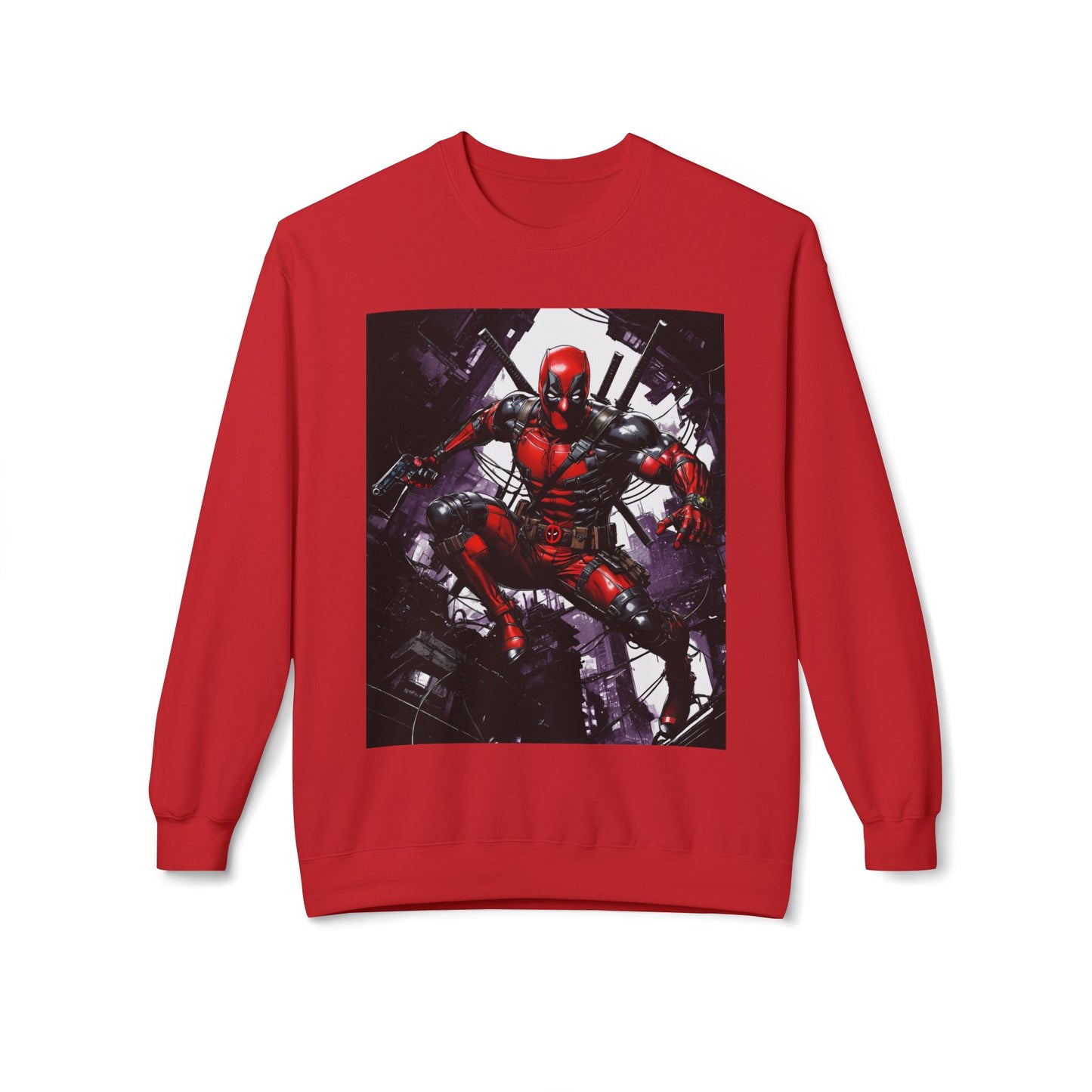 Deadpool Fan Art Crewneck Sweatshirt, Comicon Gift Sweatshirt, Marvel Collector shirt, Vintage Cotton Top, Unisex Softstyle Sweatshirt