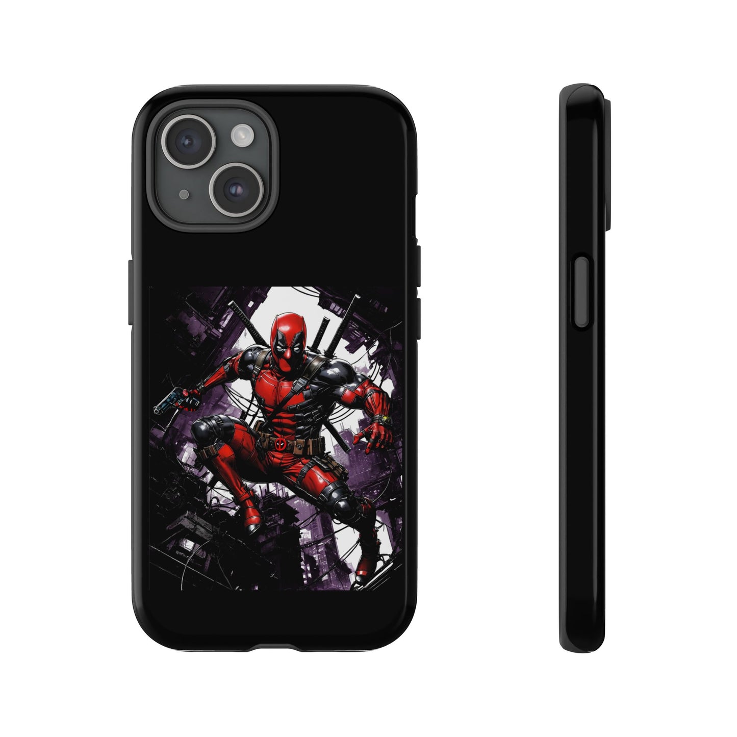 Deadpool Fan Art Tough Cases - Rugged Cell Phone Case, T-Shirt, Sweatshirt, Hoodie - Stylish Hero Accessories, Baller Matching Set, Marvel