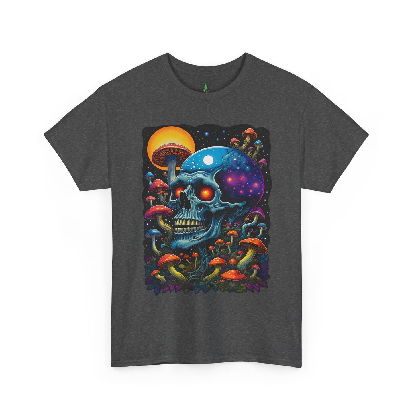 Magic Mushroom Skull Tee, Trippy Shirt, Psychedelic Tshirt, Artistic Clothing, Festival Apparel