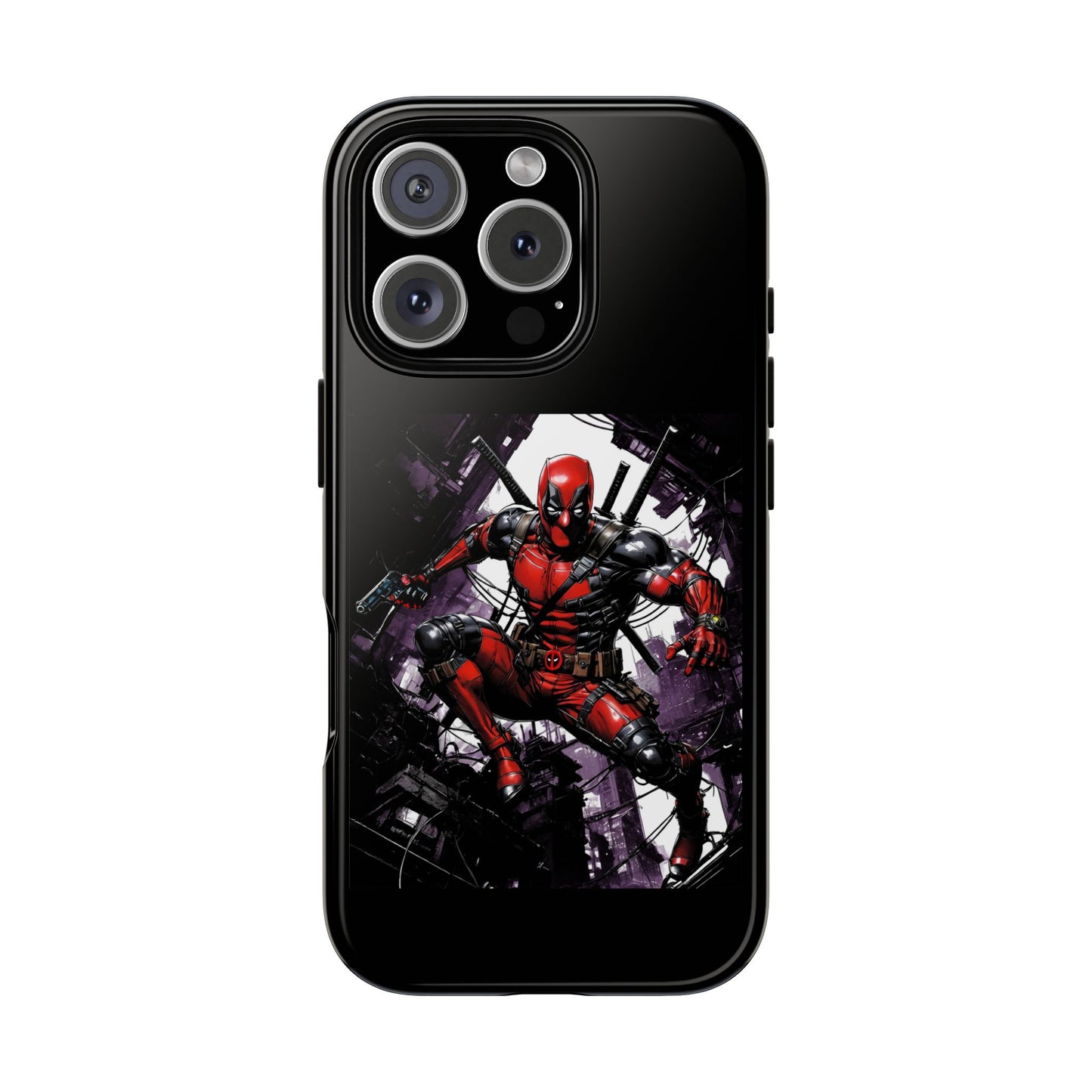 Deadpool Fan Art Tough Cases - Rugged Cell Phone Case, T-Shirt, Sweatshirt, Hoodie - Stylish Hero Accessories, Baller Matching Set, Marvel