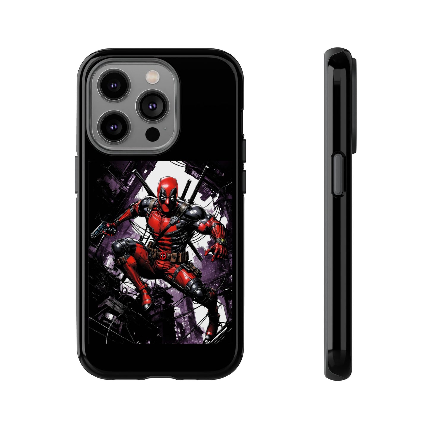 Deadpool Fan Art Tough Cases - Rugged Cell Phone Case, T-Shirt, Sweatshirt, Hoodie - Stylish Hero Accessories, Baller Matching Set, Marvel