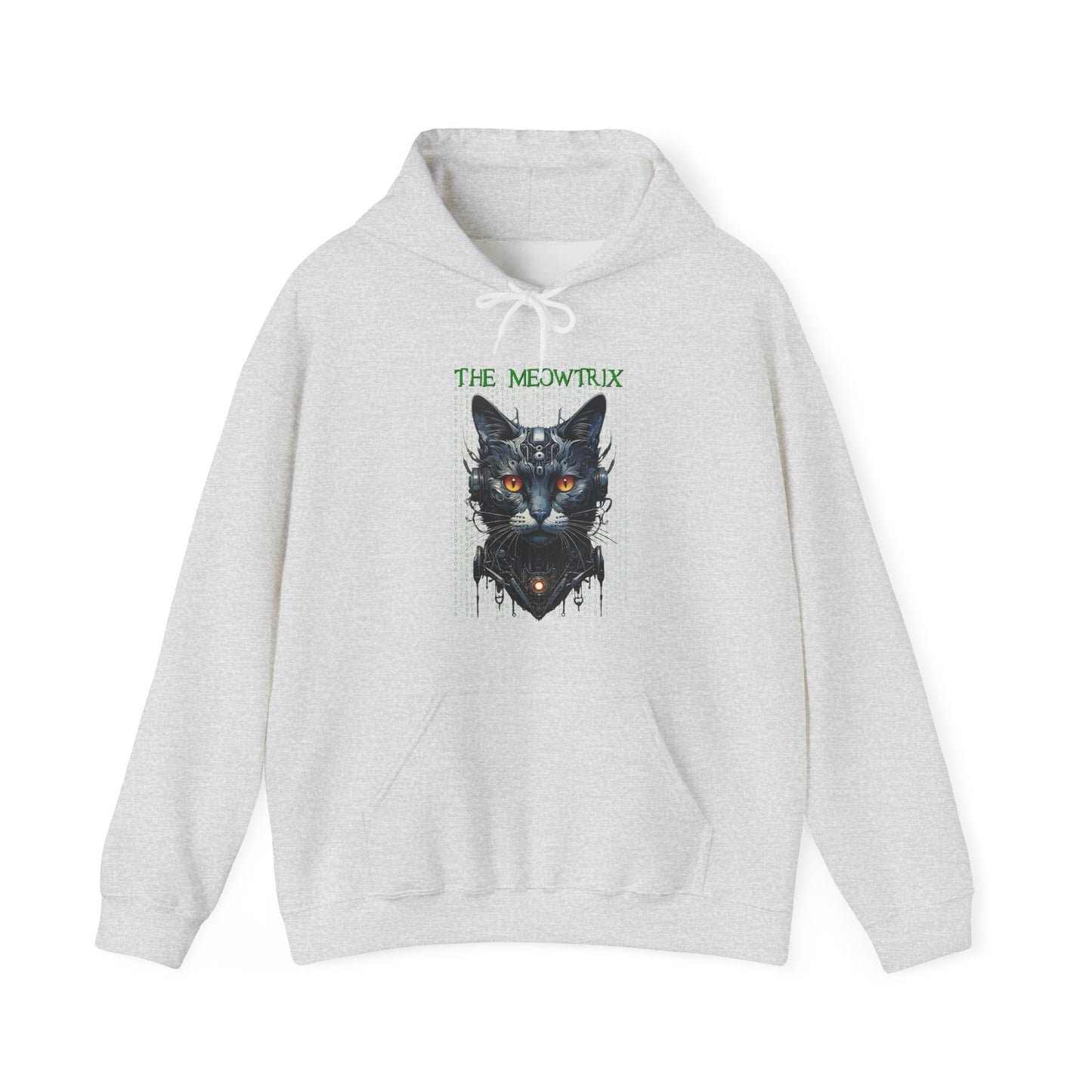 Matrix Cat Parody Hoodie, Meowtrix Design for Cat Lovers, Movie Fans, Funny Hooded Sweatshirt, Gift for Neo Fans, Casual Outfits