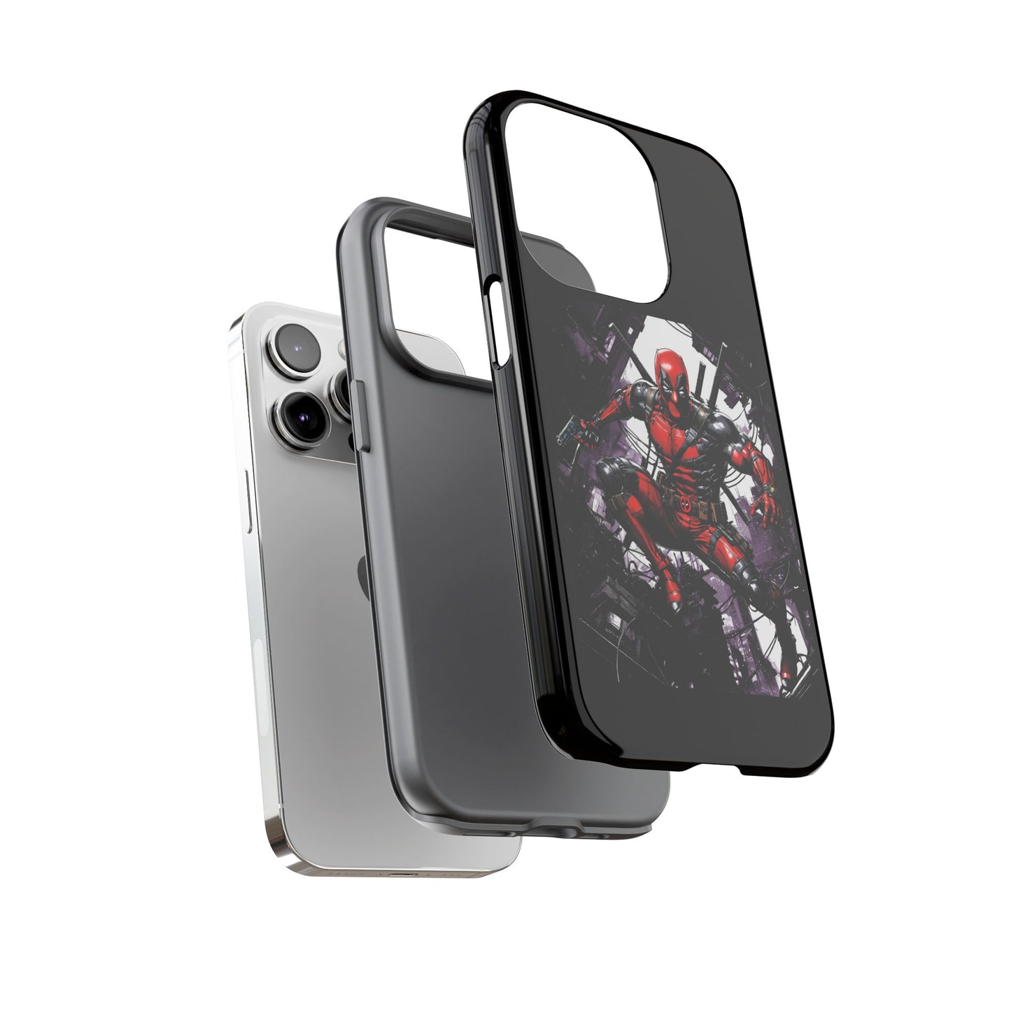 Deadpool Fan Art Tough Cases - Rugged Cell Phone Case, T-Shirt, Sweatshirt, Hoodie - Stylish Hero Accessories, Baller Matching Set, Marvel