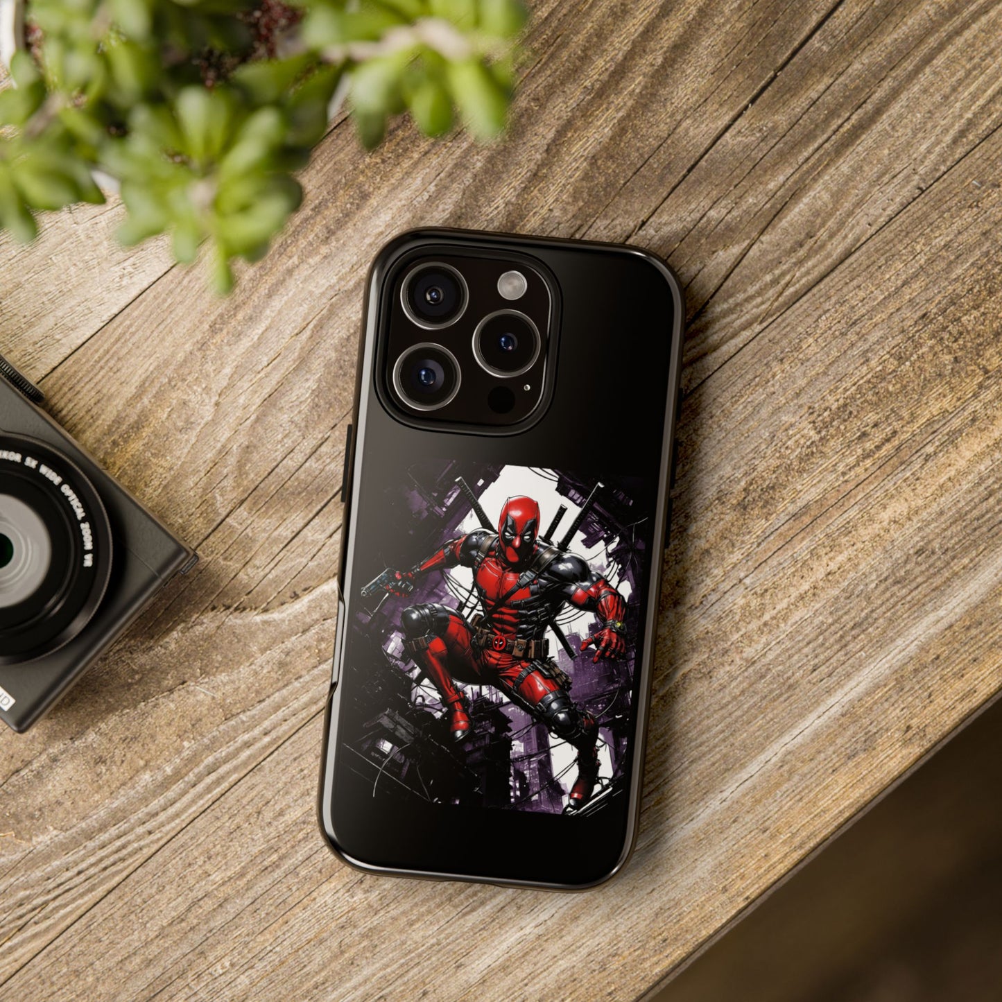 Deadpool Fan Art Tough Cases - Rugged Cell Phone Case, T-Shirt, Sweatshirt, Hoodie - Stylish Hero Accessories, Baller Matching Set, Marvel