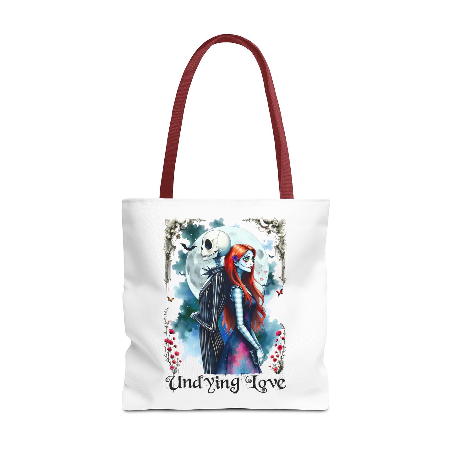 Undying Love Tote Bag - Gothic Style, Jack and Sally Tote, Perfect Gift for Couples, Unique Bag for Spooky Season, Everyday Use