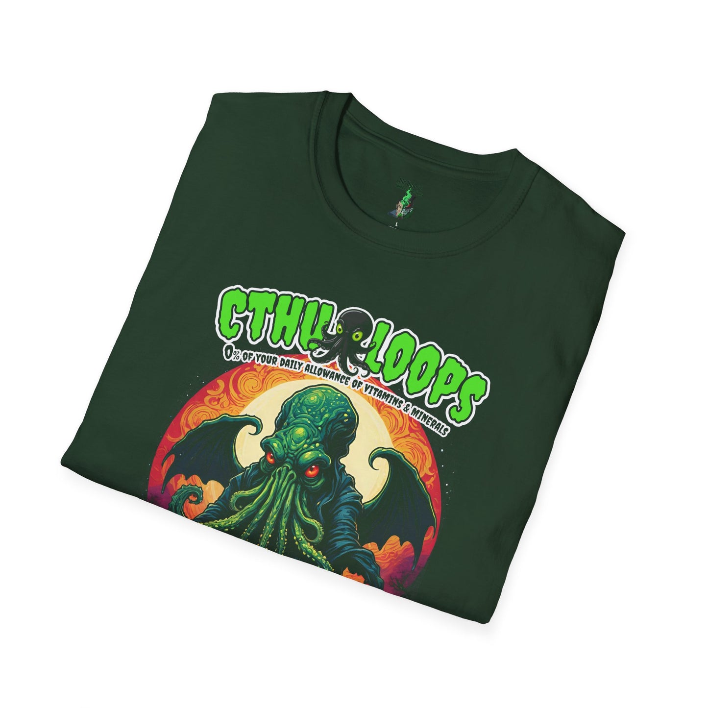 Cthu-Loops Cereal Parody T-Shirt, Halloween Tee, Lovecraft Fan Shirt, Elder God Tshirt, Unisex Cotton Top, Cereal Killer Costume
