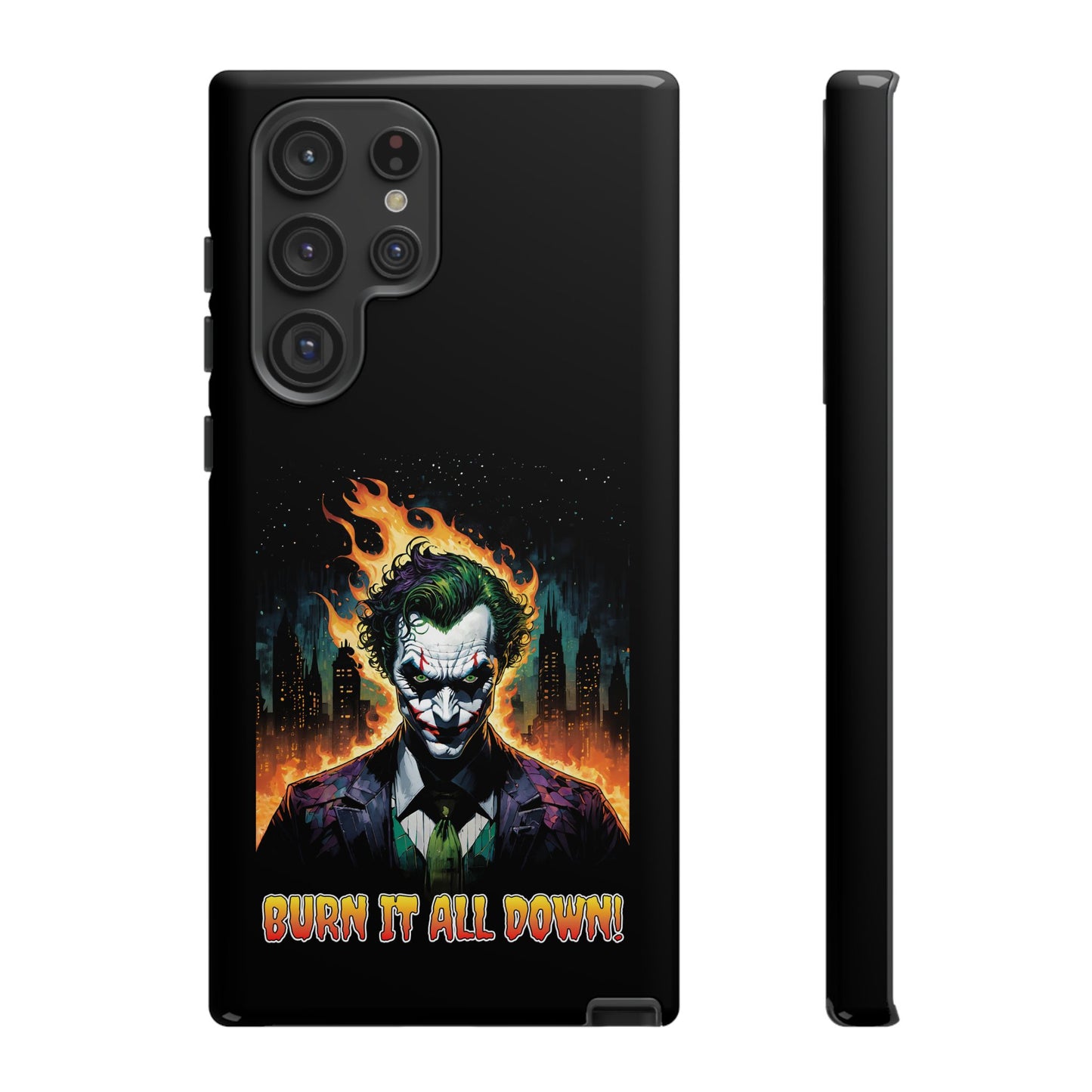 Joker Tough Cases for IPhone, Burn it all Down, Unique Cell Covers for Batman Fans, Cool Cellphone Protectors, DC Comics Gift