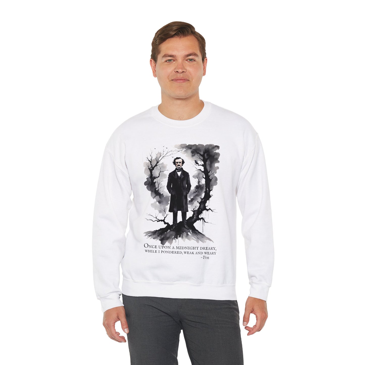 Edgar Allen Poe - Gothic Horror Sweatshirt - Famous Quote - Literary T-shirt - Poetry Tee - Unisex Heavy Blend™ Crewneck Sweatshirt