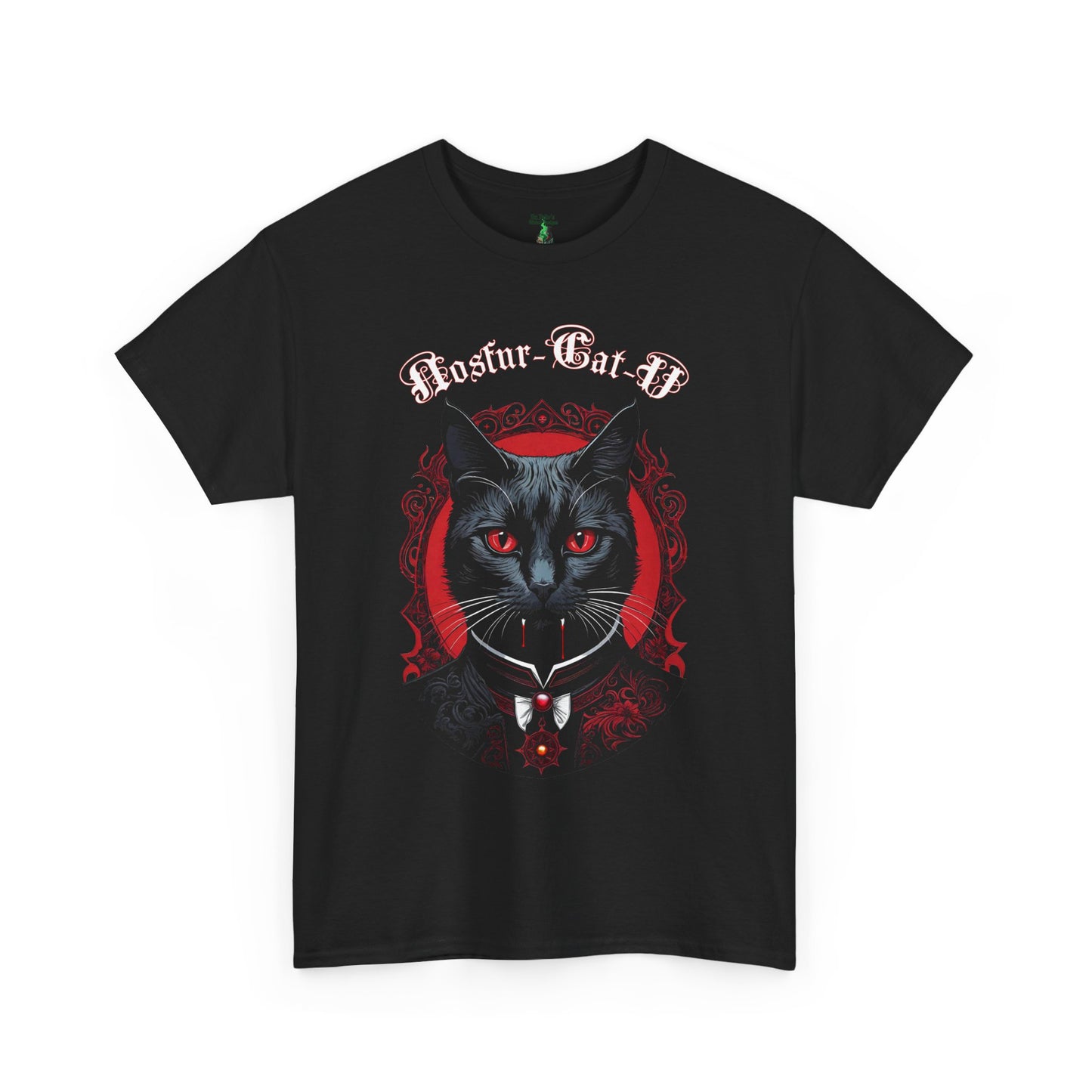 Nosfur-Cat-U Gothic Cat Unisex Heavy Cotton Tee, Vampire Feline Lord, Horror Movie Shirt, Gothic Cat Lover Gift, Hilarious Tee