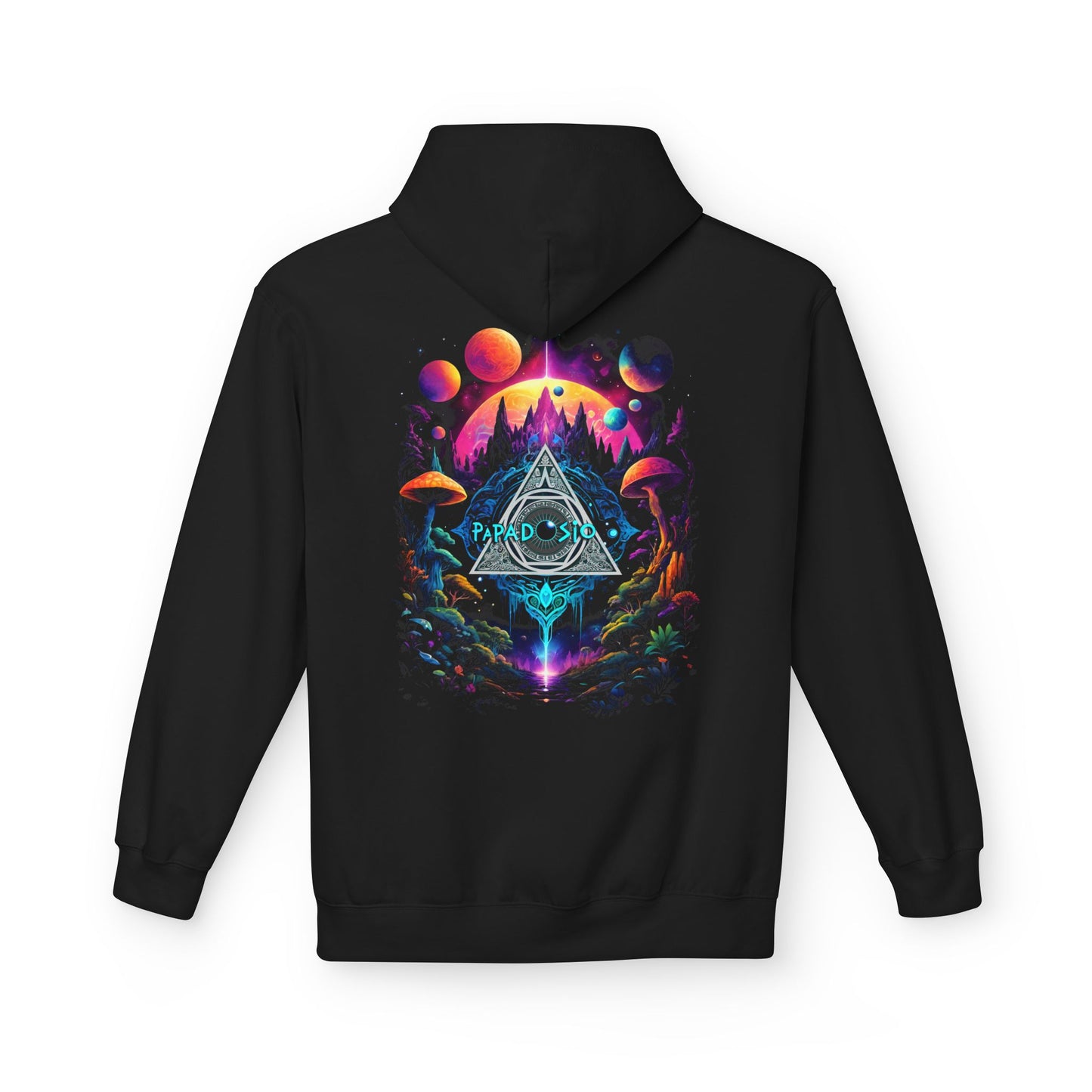 Papadosio Festival Hoodie, Music Festival Apparel, Psychedelic Unisex Hooded Sweatshirt, Neon Magic Mushroom Trippy Hoodie, Original