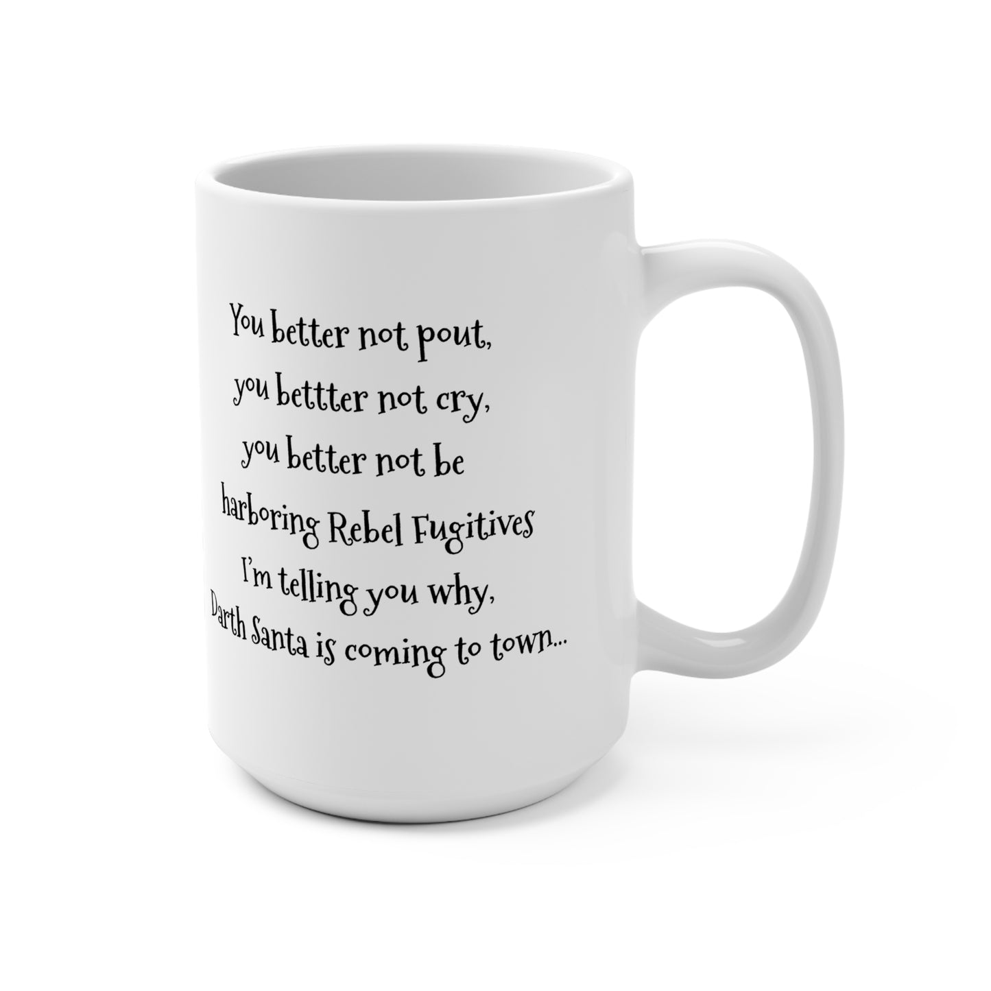 Darth Santa Coffee Mug 15oz with AT-AT Walker Design
