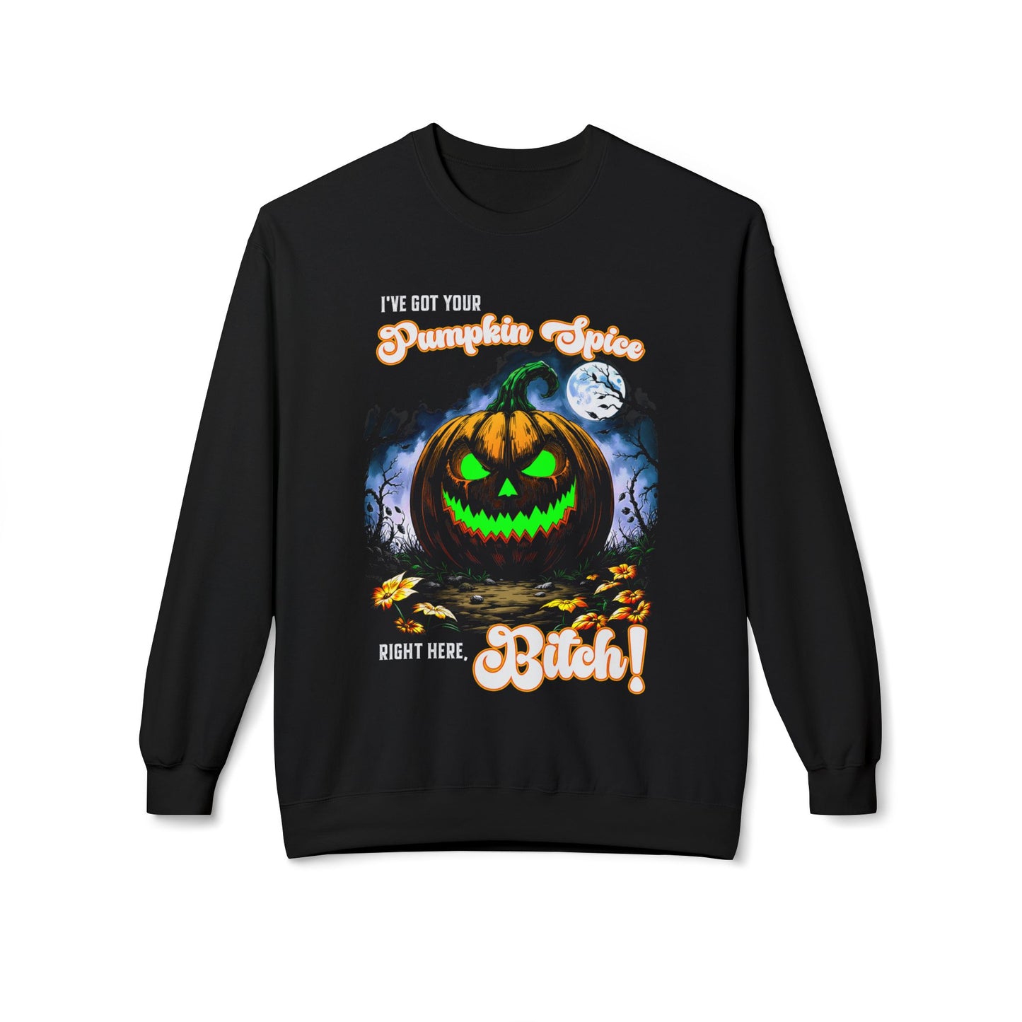 Halloween Jack-o'-Lantern Sweatshirt, Autumn Fun Crewneck Jumper, Pumpkin Spice Fall Top, Festive Halloween Clothing, Funny Halloween