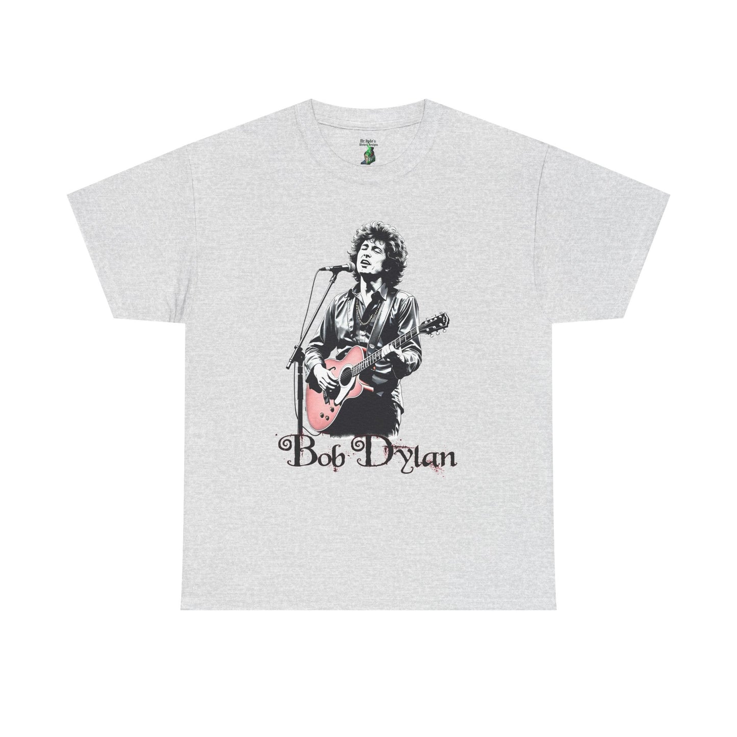 Bob Dylan Unisex Heavy Cotton Tee, Vintage Band Shirt, Music Lover Gift, Concert Apparel, Retro Graphic Tee