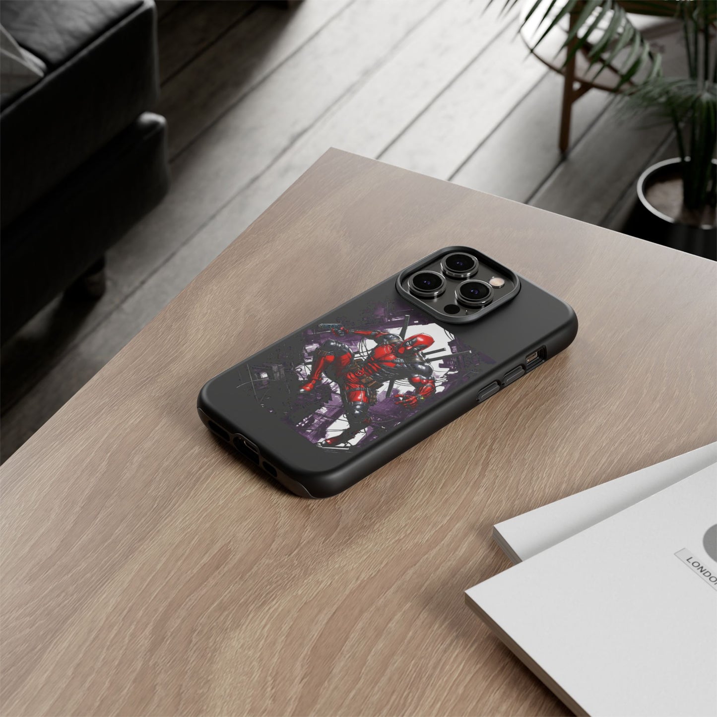 Deadpool Fan Art Tough Cases - Rugged Cell Phone Case, T-Shirt, Sweatshirt, Hoodie - Stylish Hero Accessories, Baller Matching Set, Marvel