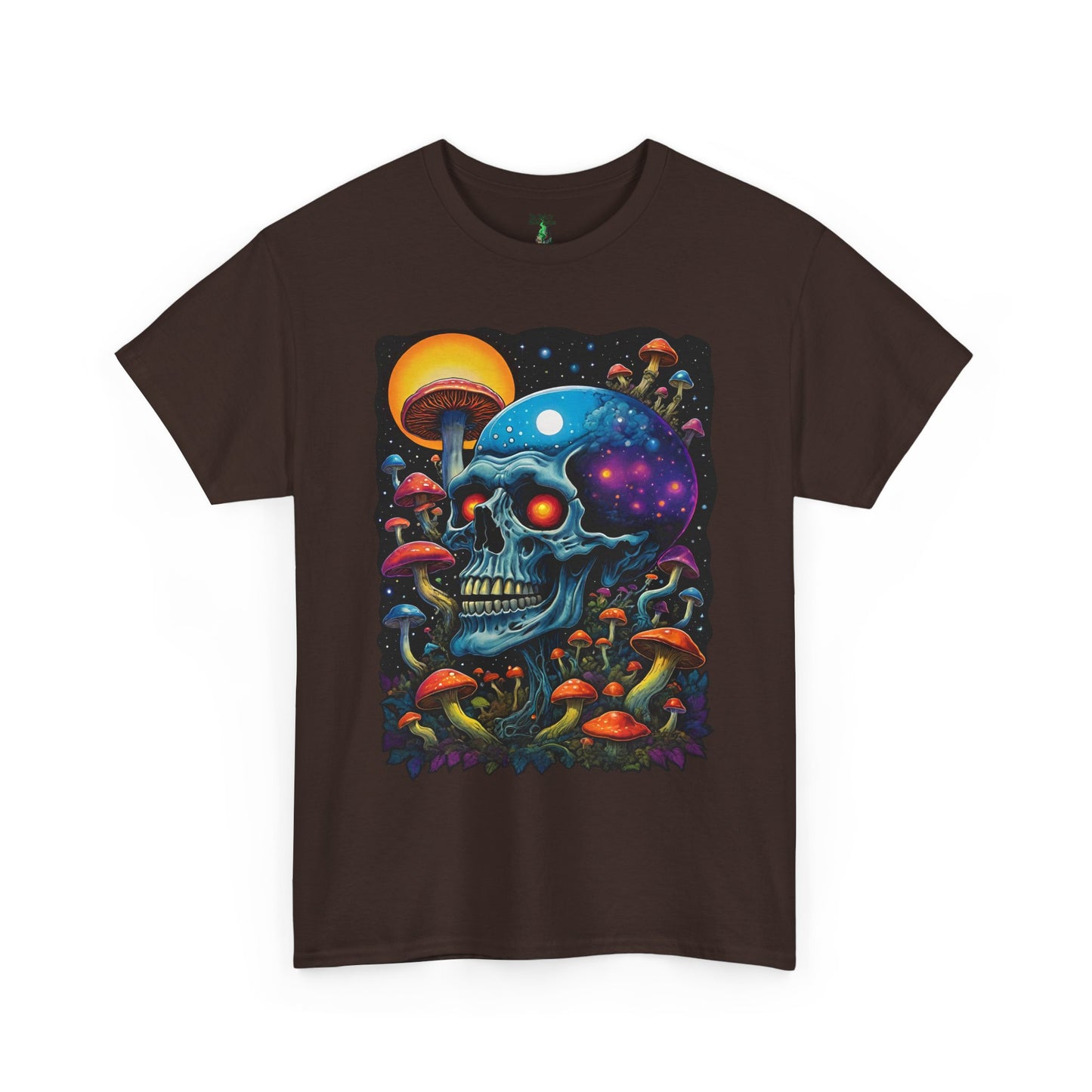 Magic Mushroom Skull Tee, Trippy Shirt, Psychedelic Tshirt, Artistic Clothing, Festival Apparel