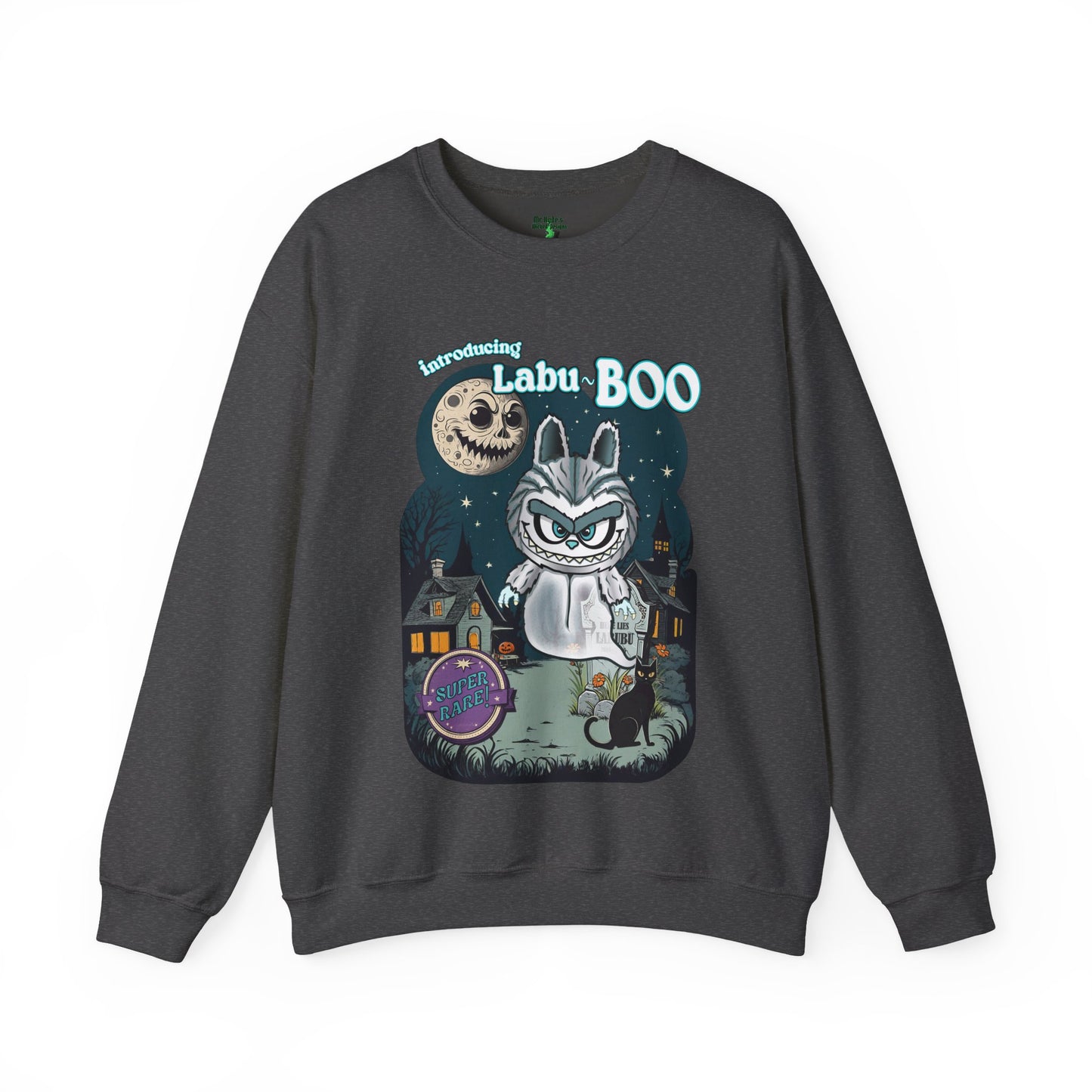 Labu-Boo Unisex Sweatshirt, Ghostly Vintage Cartoon Design, Halloween Shirt, Spooky and Charming Apparel, Unique Quirky Clothing