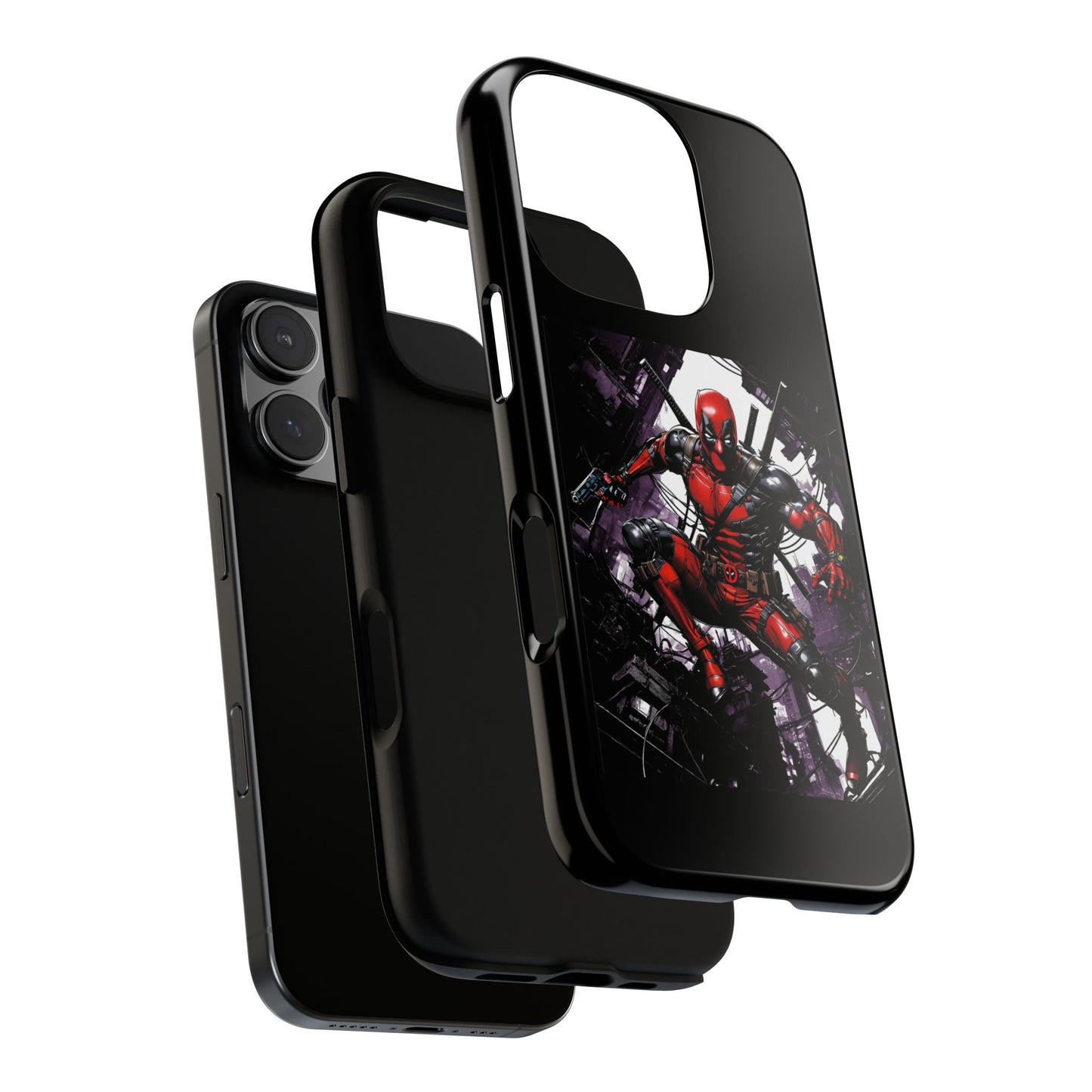 Deadpool Fan Art Tough Cases - Rugged Cell Phone Case, T-Shirt, Sweatshirt, Hoodie - Stylish Hero Accessories, Baller Matching Set, Marvel