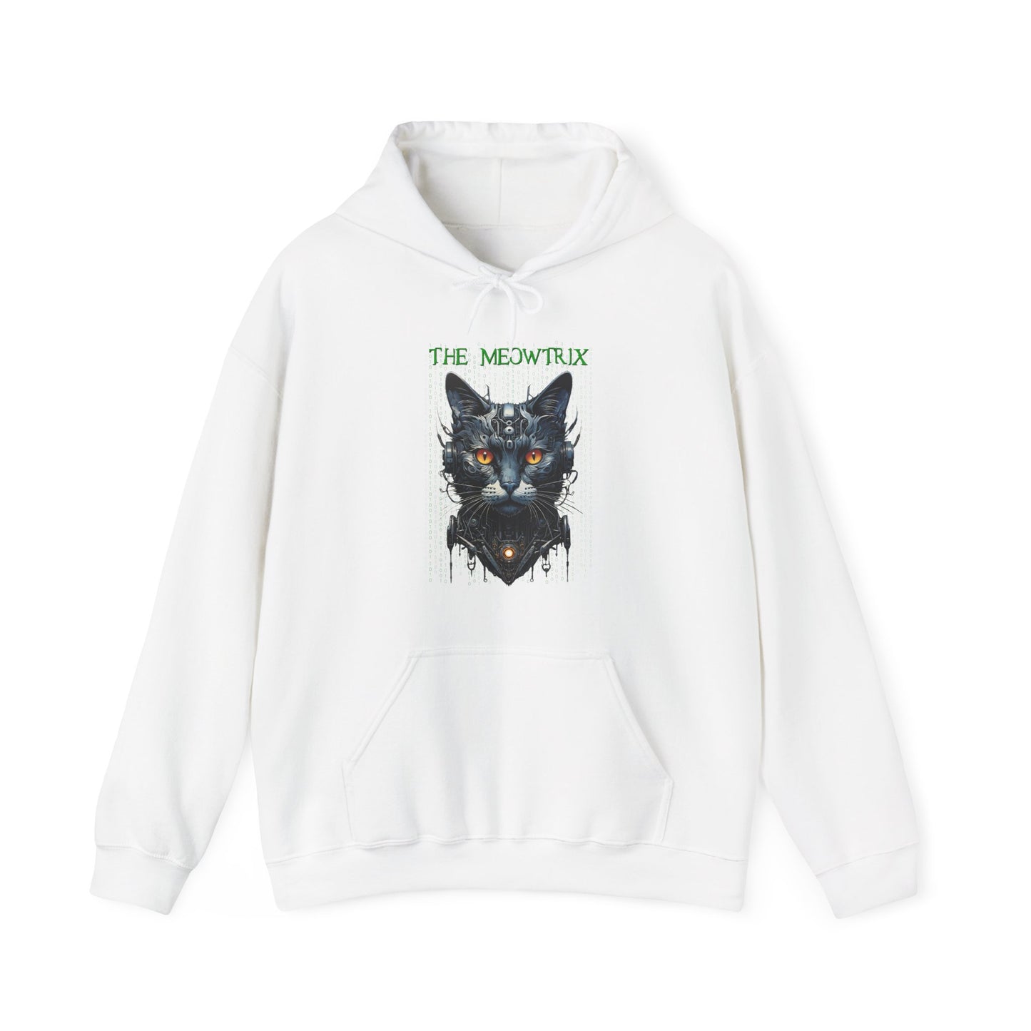 Matrix Cat Parody Hoodie, Meowtrix Design for Cat Lovers, Movie Fans, Funny Hooded Sweatshirt, Gift for Neo Fans, Casual Outfits