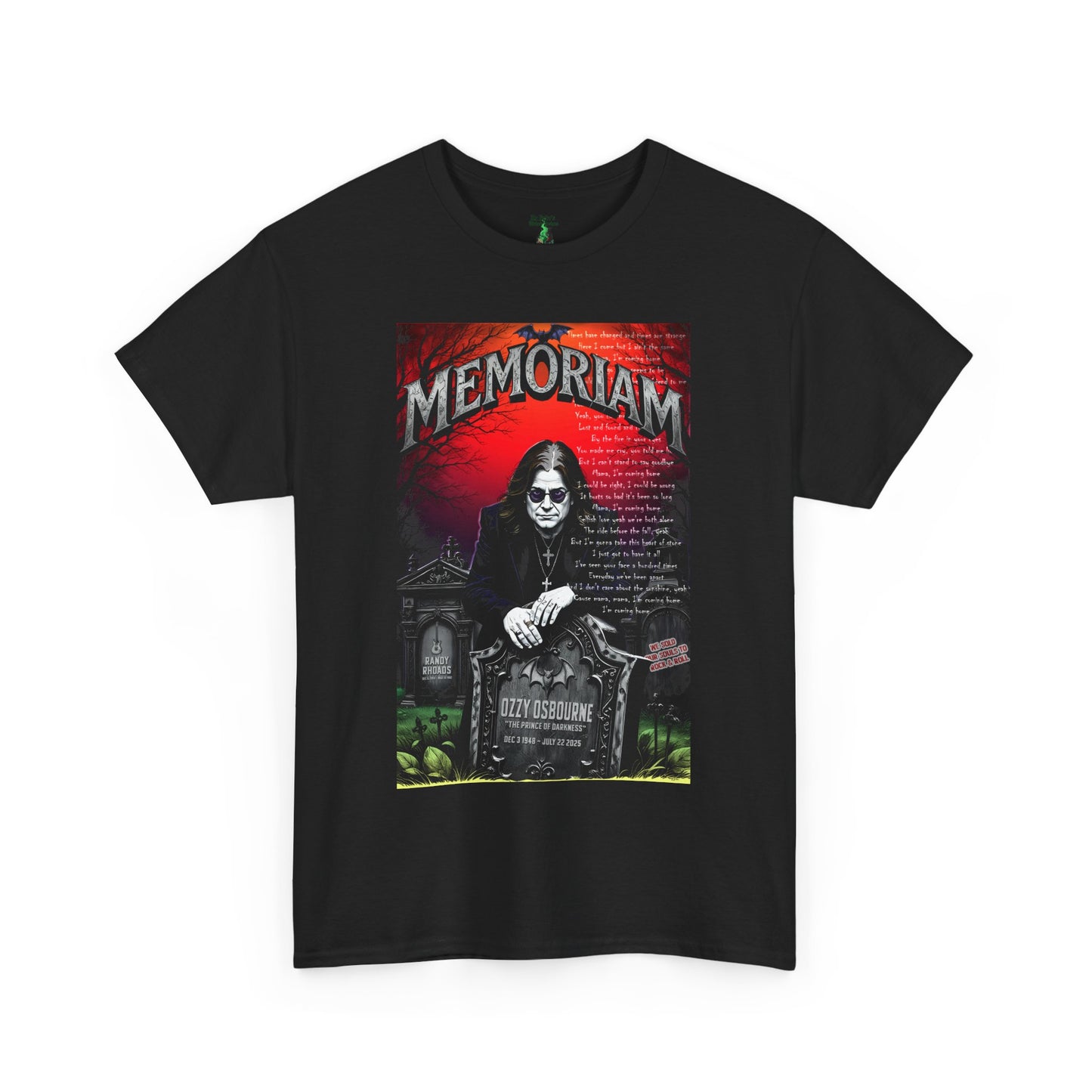 Ozzy Osbourne Memoriam T-shirt, Rock Band Tee, Metalhead Gift, Ozzy Tribute Shirt, Heavy Metal Clothing, Rock Legends