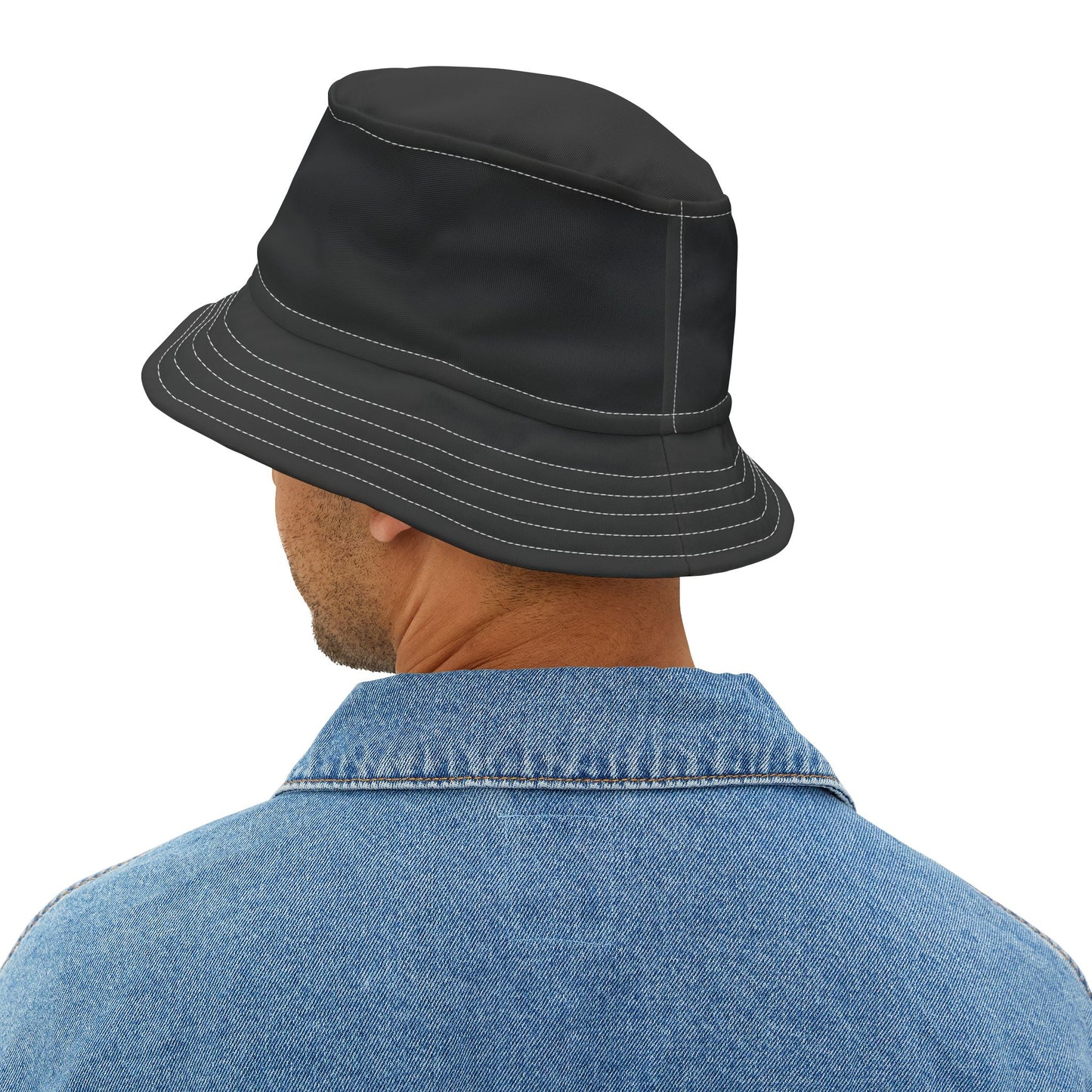 Bucket Hat with Magic Mushroom Design, SHROOMINATE Hippie Festival Cap, Trippy Psychedelic Headwear, Groovy Thinking Cap, Existence Mystery