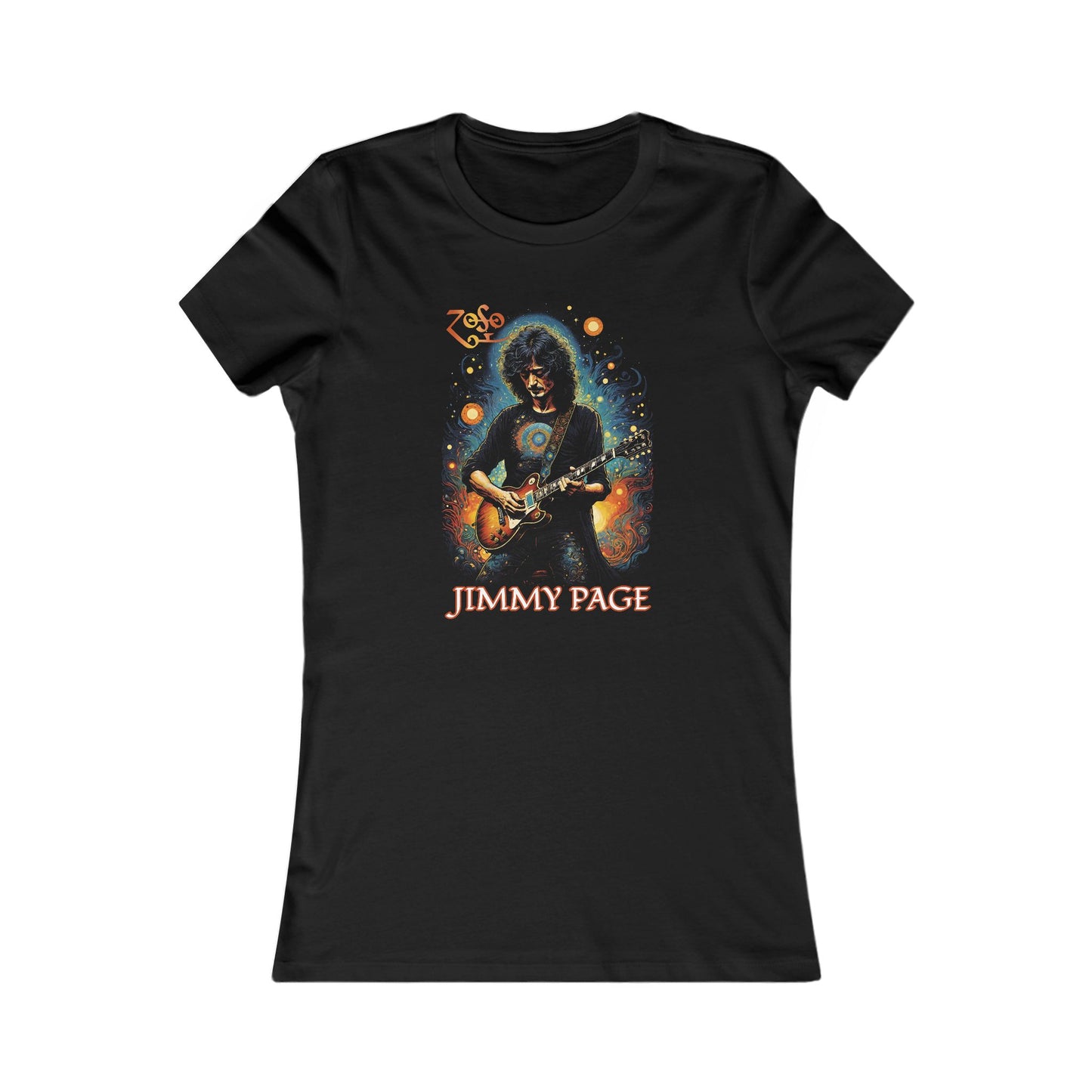 Jimmy Page Tee, Classic Rock Tee, Rock Legends shirt, Zed Zepplin Tee. Ladies Concert Tee, Gift for Guitarist, Ladies Bella Canvas T-shirt