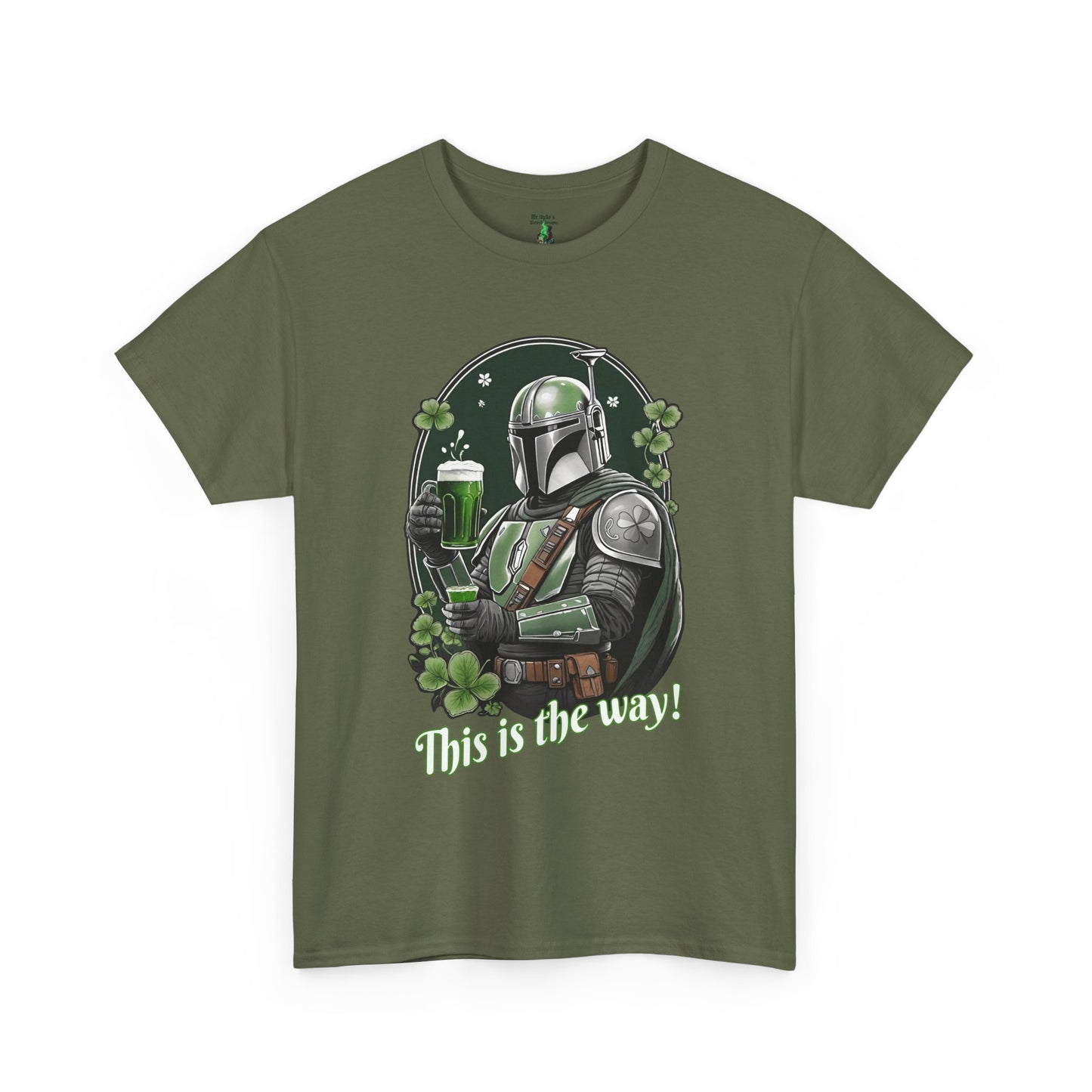 Star Wars T-shirt, Mando T-shirt, Mandalorian T-shirt, Mandalorian Drinking T-shirt, Star Wars Holiday T-shirt, Unisex Heavy Cotton Tee