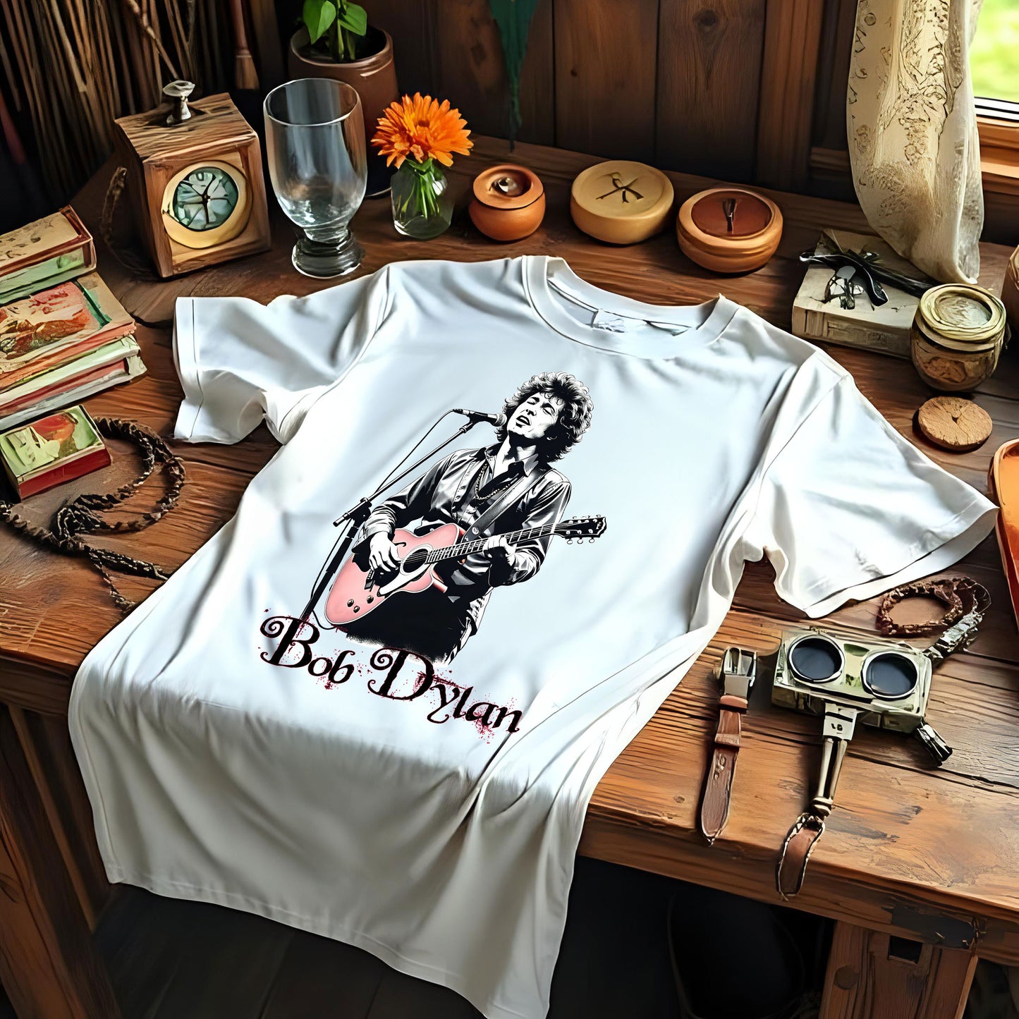 Bob Dylan Unisex Heavy Cotton Tee, Vintage Band Shirt, Music Lover Gift, Concert Apparel, Retro Graphic Tee