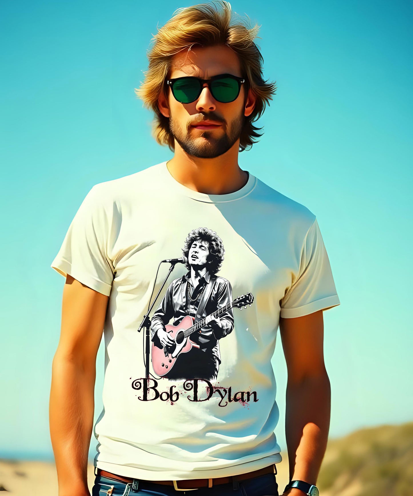 Bob Dylan Unisex Heavy Cotton Tee, Vintage Band Shirt, Music Lover Gift, Concert Apparel, Retro Graphic Tee