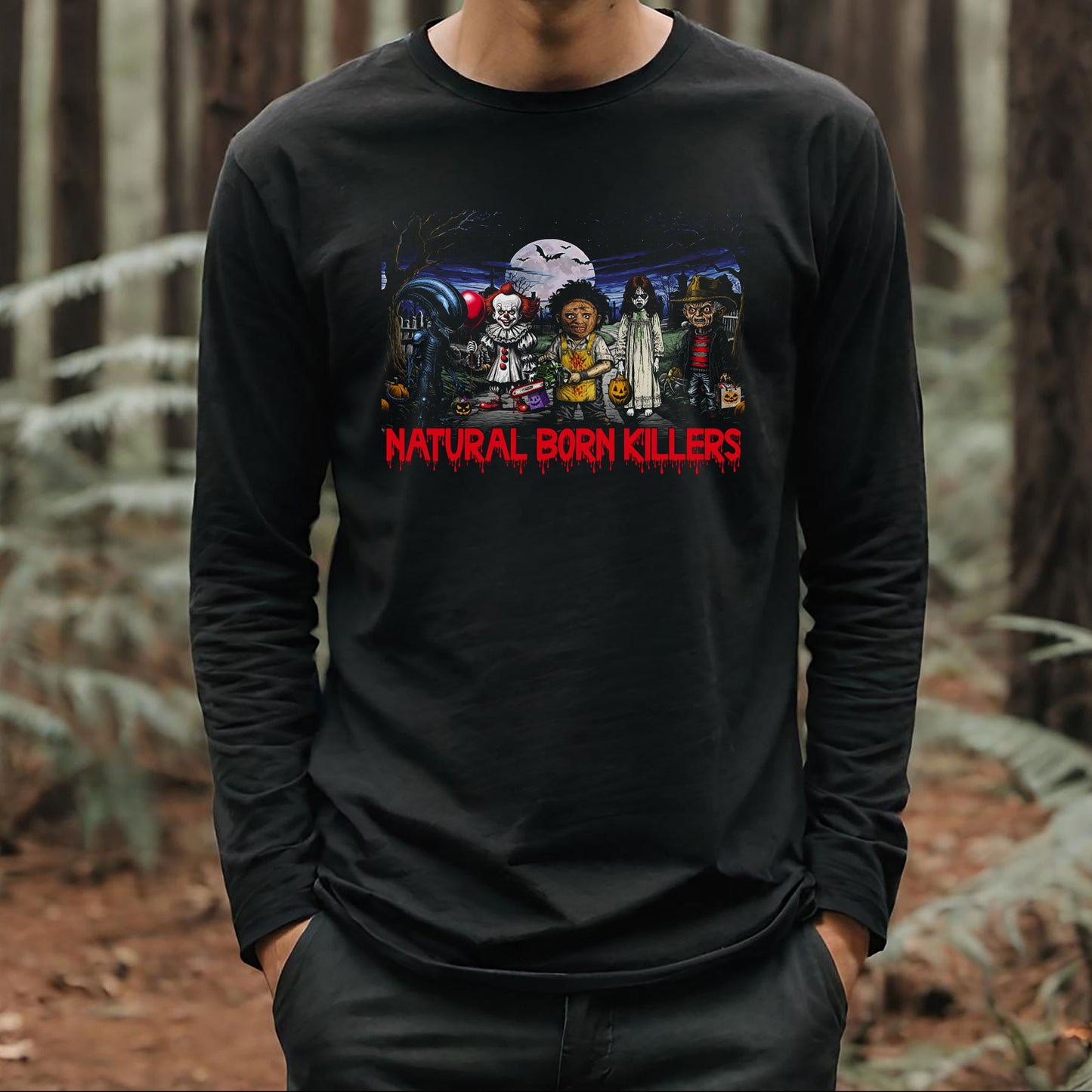 Horror Movie Halloween Parody Tee, Freddie, Regan, Pennywise, Leatherface, Alien, Halloween Shirt, Spooky Movie Fan Gift