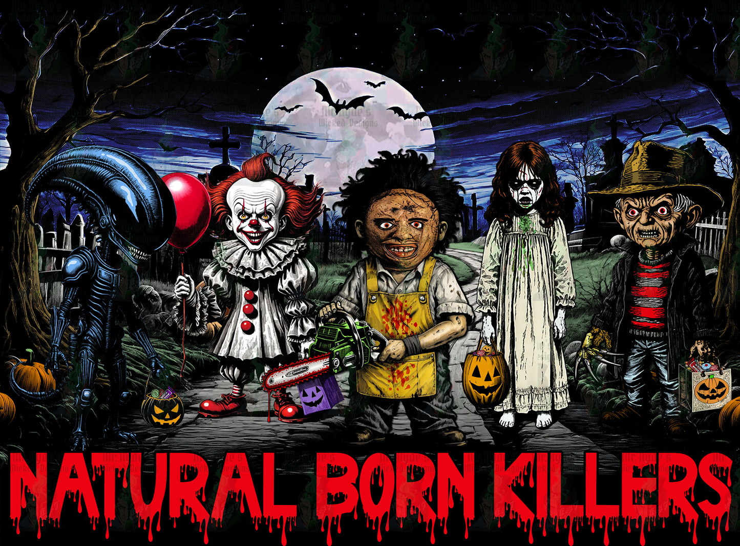 Horror Movie Halloween Parody Tee, Freddie, Regan, Pennywise, Leatherface, Alien, Halloween Shirt, Spooky Movie Fan Gift