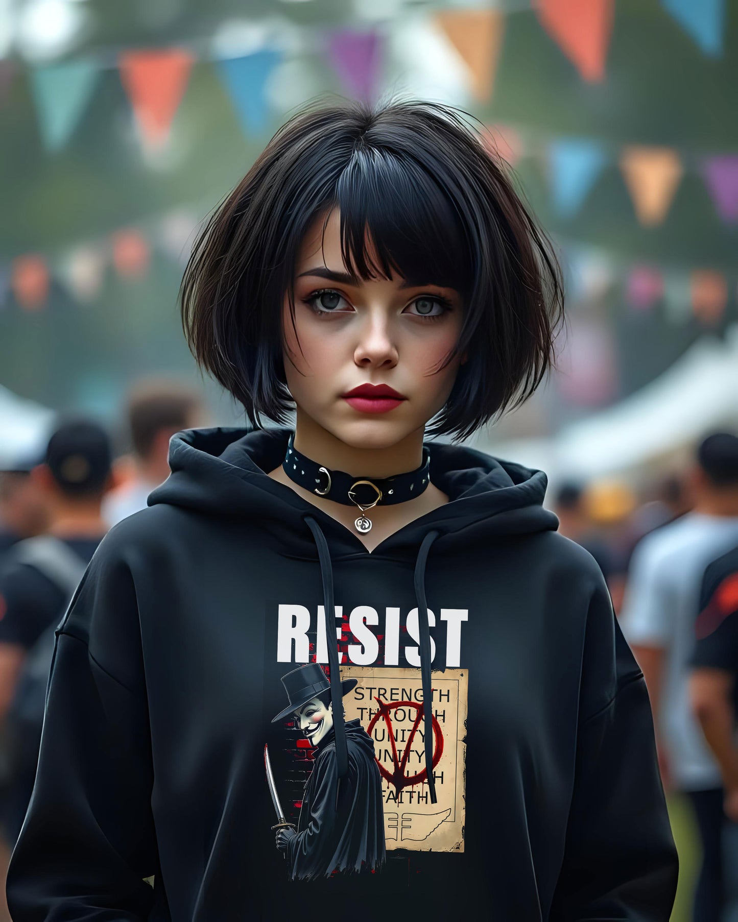 V for Vendetta Resist Hoodie, Unisex Sweatshirt, Cult Classic Movie Tee, Rebellion Pullover, Movie Night Top, High Quality Cotton Hoodie