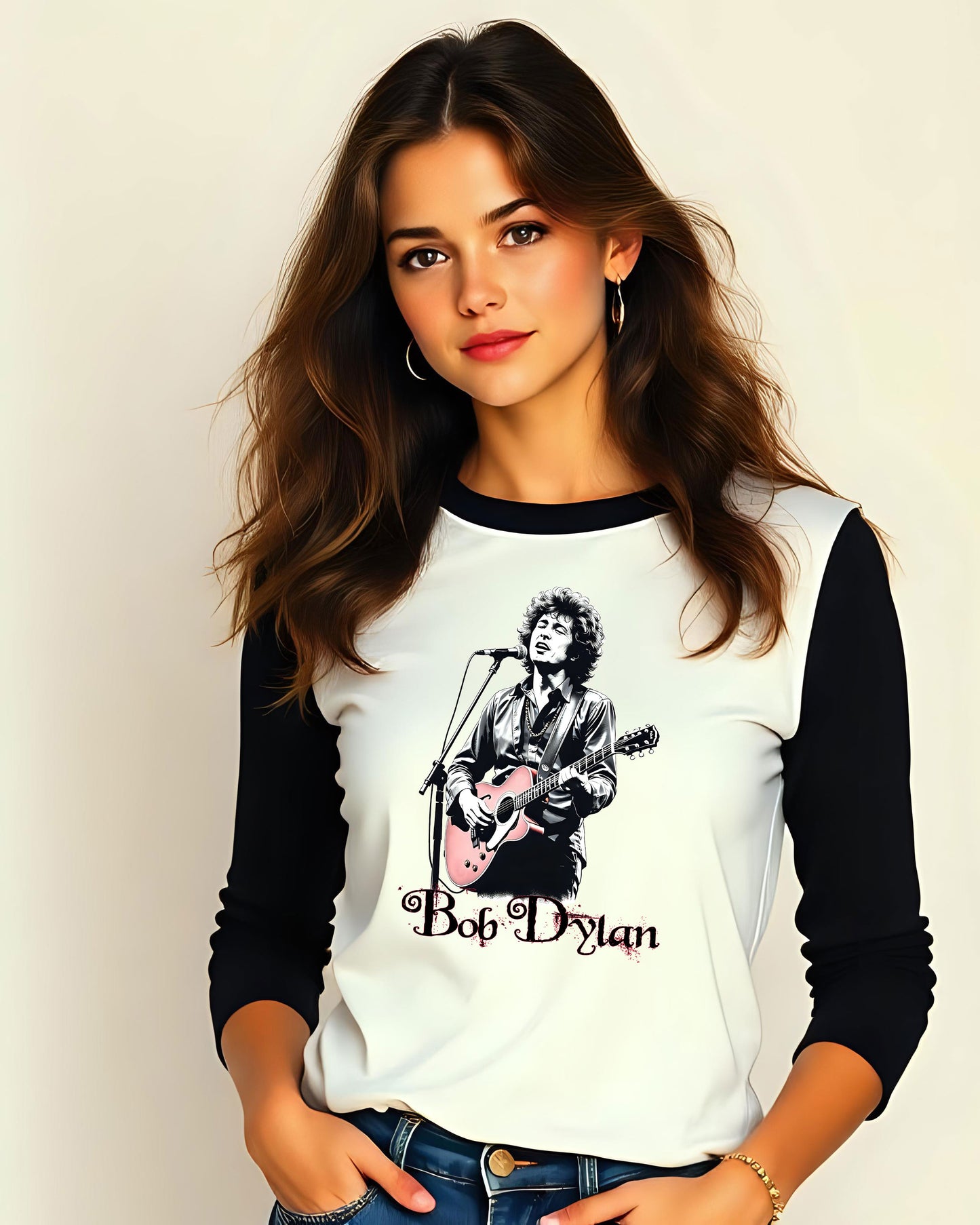 Bob Dylan Unisex Raglan Shirt - Retro Music Tee, Gift for Music Lovers, Concert Outfit, Vintage Style, Rock and Roll Apparel