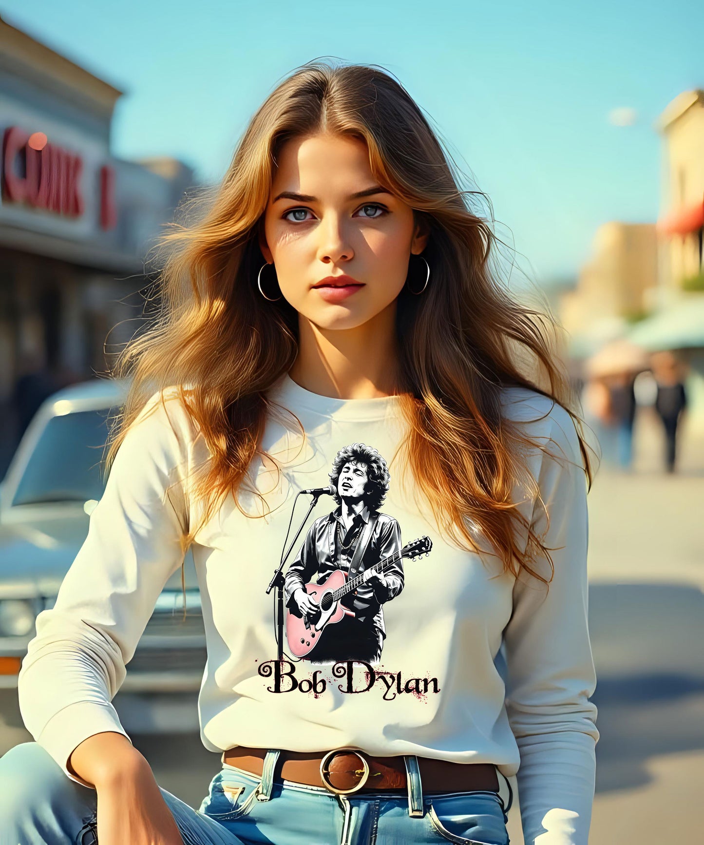 Bob Dylan Retro Unisex Tee, Music Festival Concert Shirt, Vintage Heavy Cotton T-Shirt, Music Lover Gift, Artistic Graphic Tee