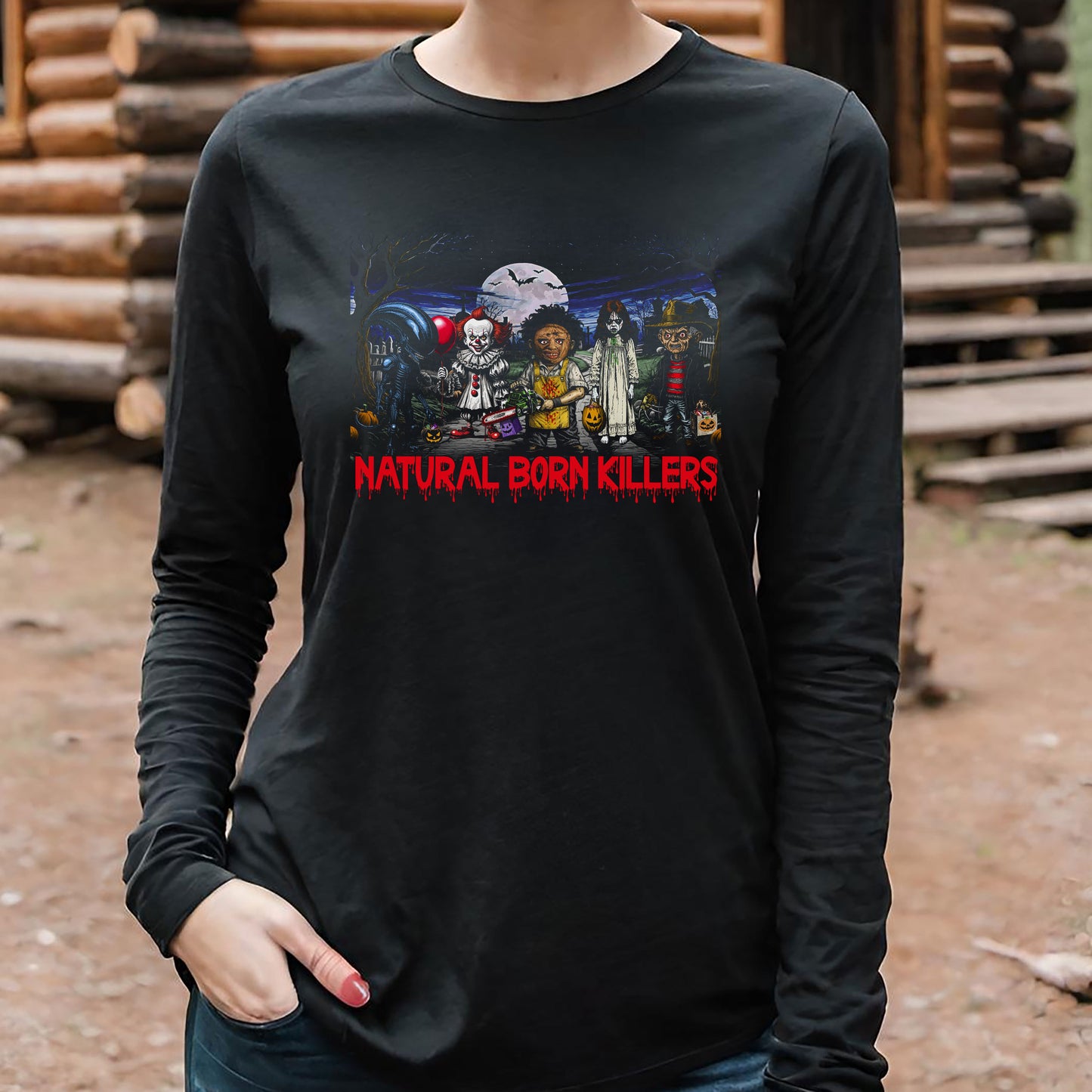Horror Movie Halloween Parody Tee, Freddie, Regan, Pennywise, Leatherface, Alien, Halloween Shirt, Spooky Movie Fan Gift