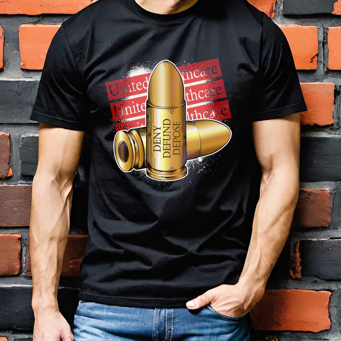 Deny, Defund, and Depose Tee, Health Care Activist Unisex Tee, Protest Insurance System, Stop Corporate Greed Shirt, Unisex Political Tee,