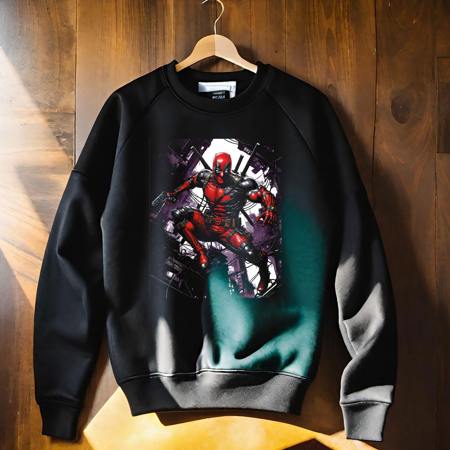 Deadpool Fan Art Crewneck Sweatshirt, Comicon Gift Sweatshirt, Marvel Collector shirt, Vintage Cotton Top, Unisex Softstyle Sweatshirt