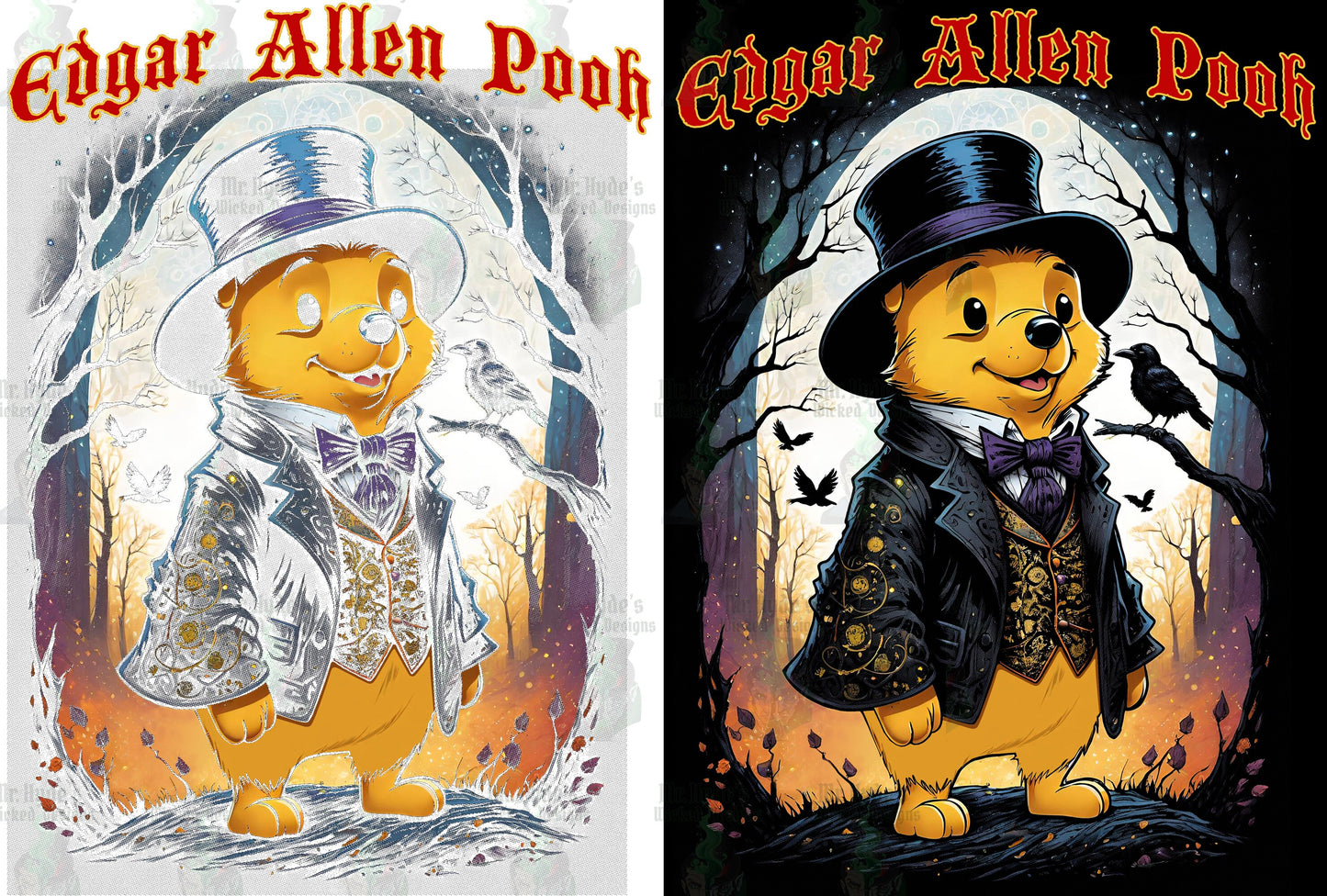 Winnie the pooh t-shirt, Edgar Allen Poe t-shirt, Poe t-shirt, Pooh t-shirt, Winnie the Pooh parody shirt, Halloween t-shirt, Disney parody, 100% cotton t-shirt