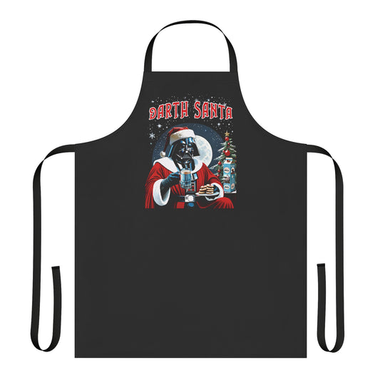 Apron, Darth Santa Christmas Star Wars Parody Gift for Festive Dinner Parties, Blue Milk, Holiday Season, SW Fans, Dank Farrik, Christmas