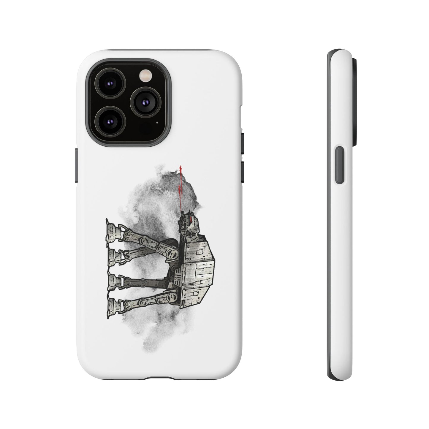 Tough Cases, Star Wars Empire Strikes Back AT-AT Walker Fanart Rugged Cell Phone Case, White Walker Phone Cover, Empire Strikes Back Merch,