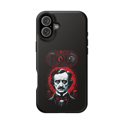 Gothic Edgar Allen Poe Impact-Resistant Cell Phone Case, Skulls Ravens Black Cat, Macabre Poe Fan Gift, Gothic Phone Cover, Creepy Gothic