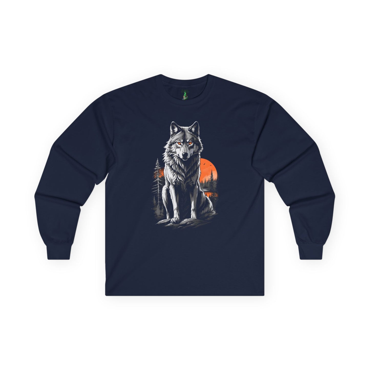 Wolf Moon Long Sleeve Tee - North American Gray Wolf Hoodie, Endangered Species Awareness Shirt, Wildlife Lover Gift, Nature Graphic Tee,