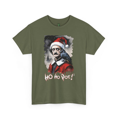 Edgar Allen Poe Santa T‑Shirt — "Ho Ho Poe!" Gothic Christmas Tee