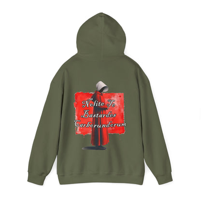 'Nobody's Handmaid' Feminist Handmaid's Tale Inspired Graphic Hoodie - Nolite Te Bastardes Conumdorum Tee