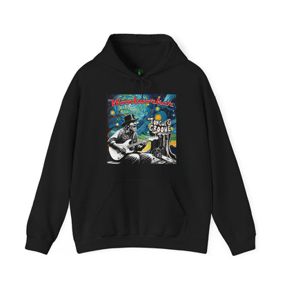 Vintage-Inspired Unisex Hooded Sweatshirt - Tongue & Groove Design