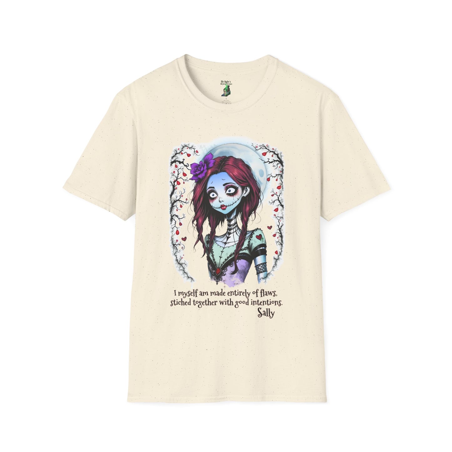 Sally T-Shirt, Unisex Softstyle Tee with Quote, Jack and Sally Fan Apparel, Nightmare Before Xmas Design