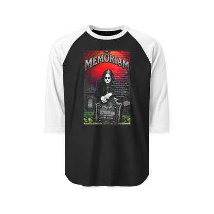 Ozzy Osbourne Memoriam Raglan Shirt, Prince of Darkness 3/4 Sleeve Tee, Rock and Roll Concert Apparel, Unisex Music Festival Jersey, Casual