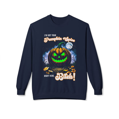 Halloween Jack-o'-Lantern Sweatshirt, Autumn Fun Crewneck Jumper, Pumpkin Spice Fall Top, Festive Halloween Clothing, Funny Halloween