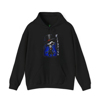 Fiendish Maniac Hooded Sweatshirt, Little Monster Hoodie, Little Skeleton, Skull Faced Sweatshirt, Monster Hoodie, Unisex Heavy Blend™ Hooded Sweatshirt