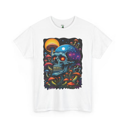 Magic Mushroom Skull Tee, Trippy Shirt, Psychedelic Tshirt, Artistic Clothing, Festival Apparel